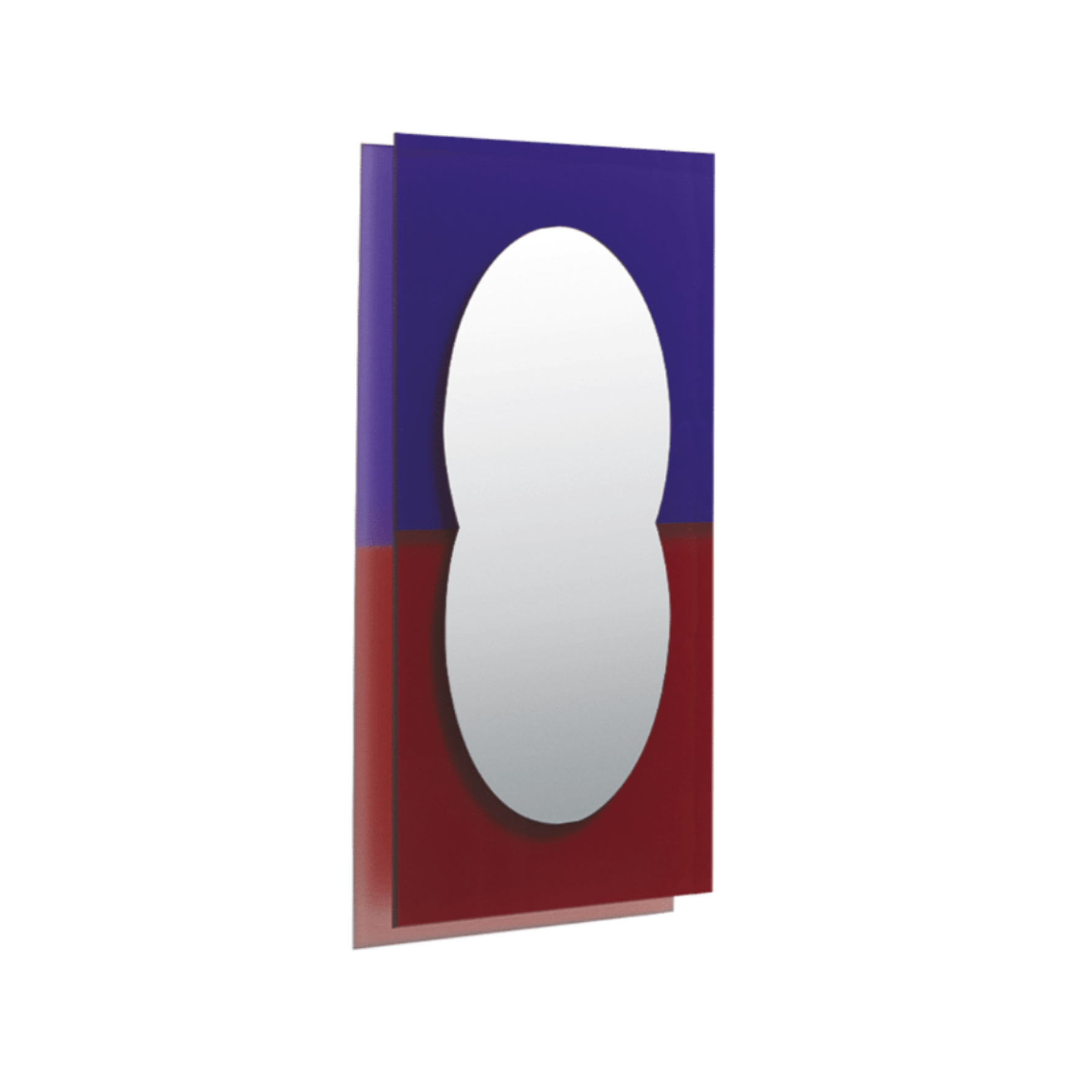 WANDER Wall Mirror in Purple with Burgundy