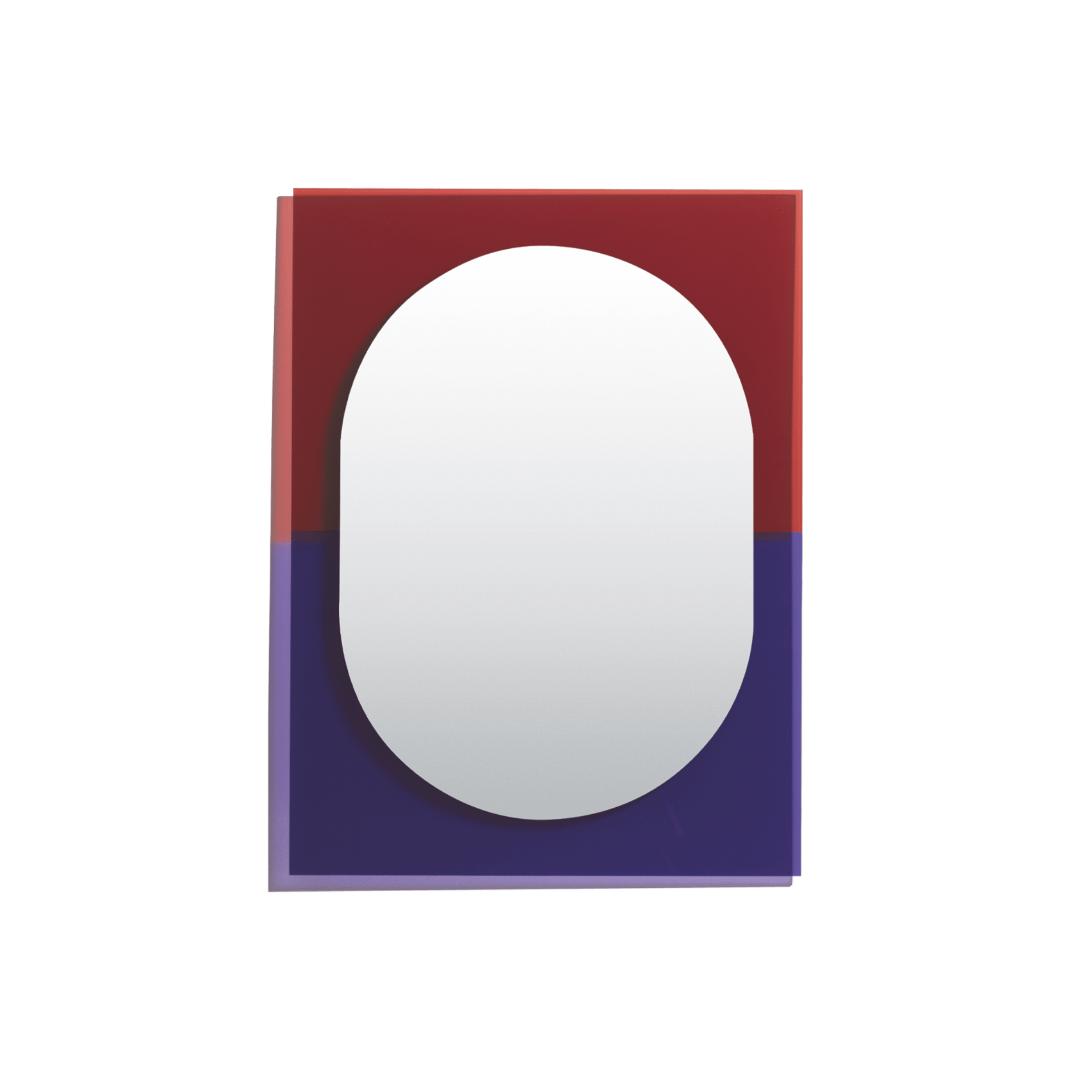 WANDER Wall Mirror in Purple with Burgundy