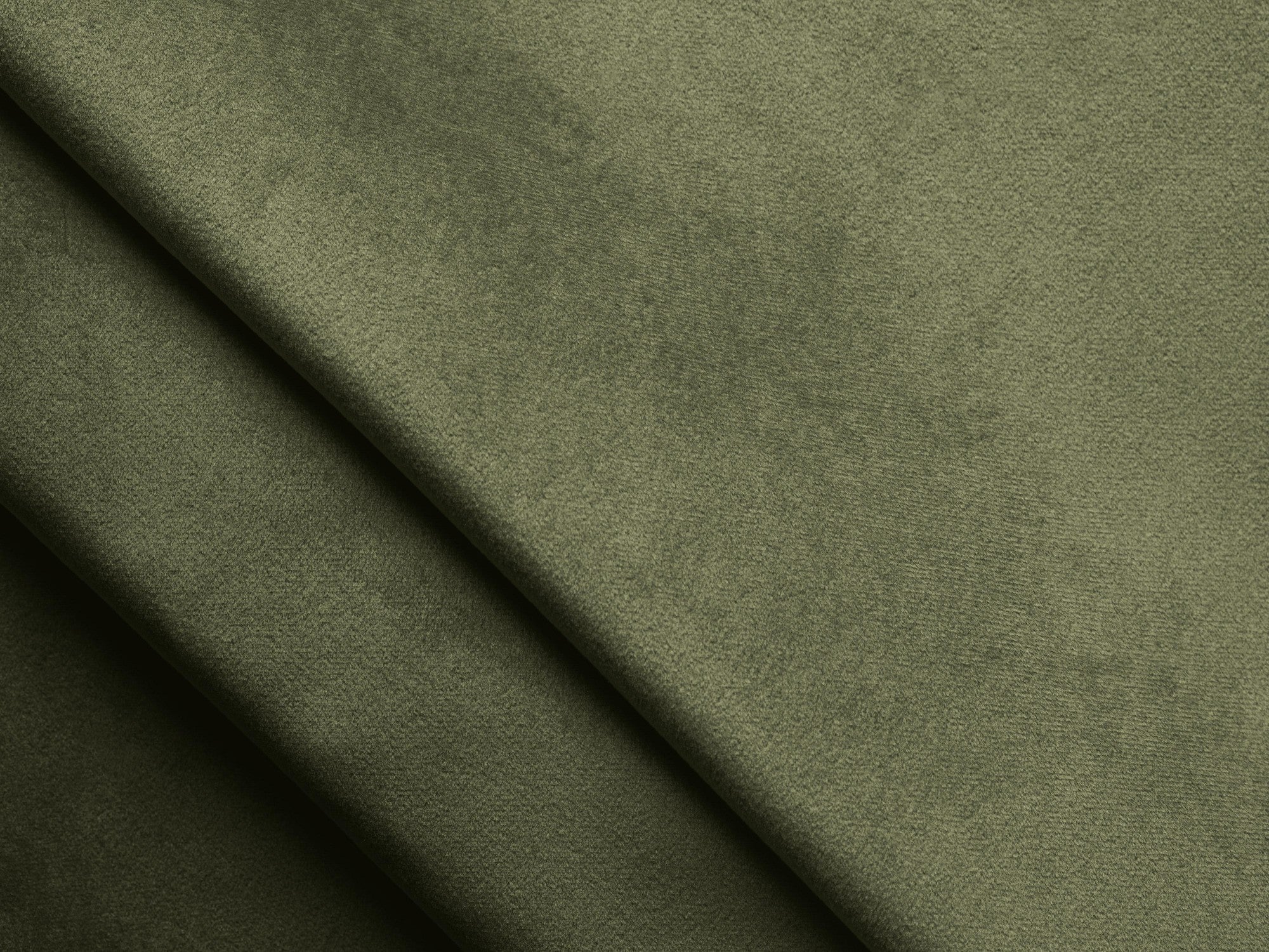 Velvet Chair MAIA in Olive with Black Oak Base