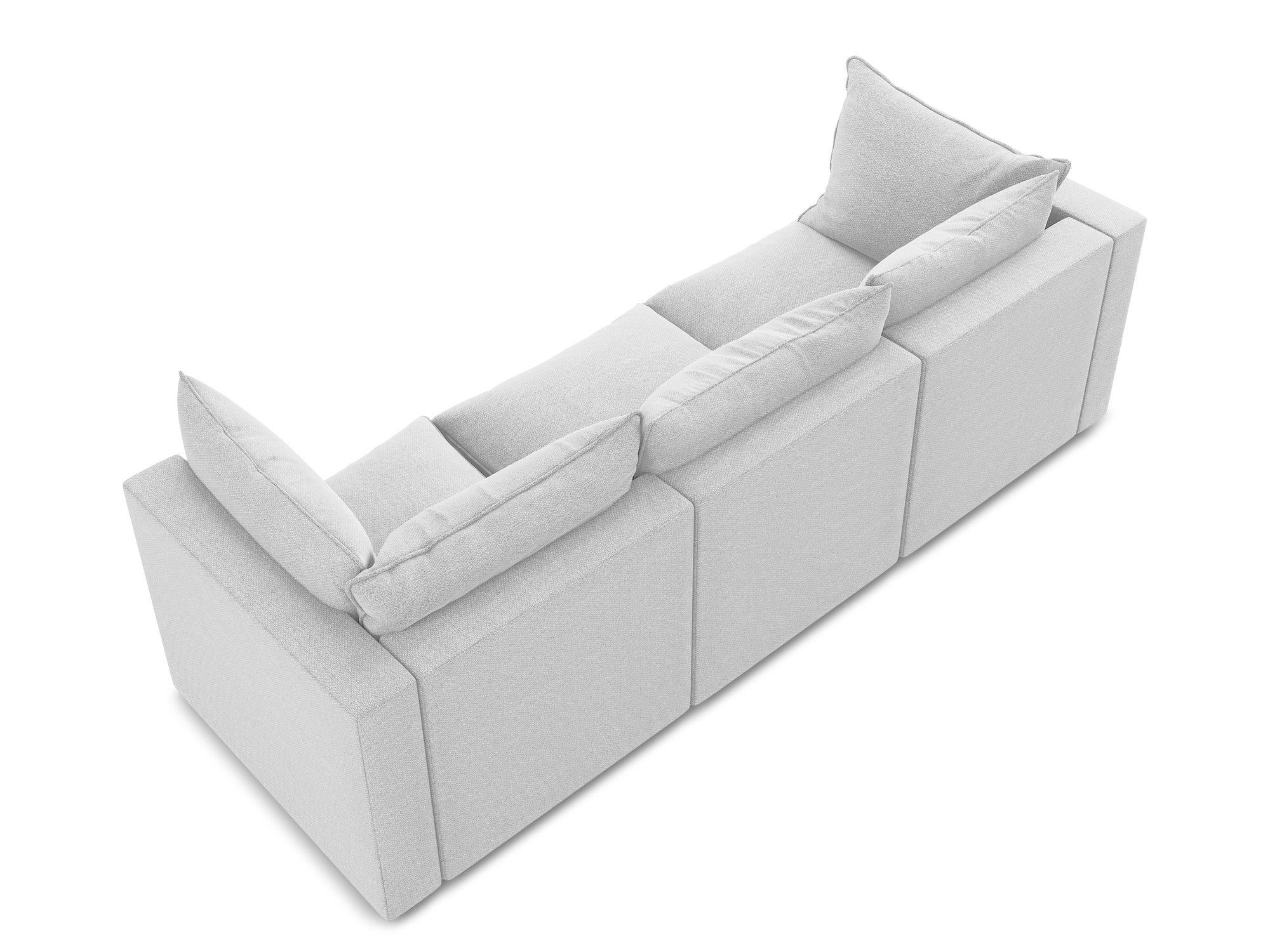 3-Seater Sofa MANAO Silver Boucle