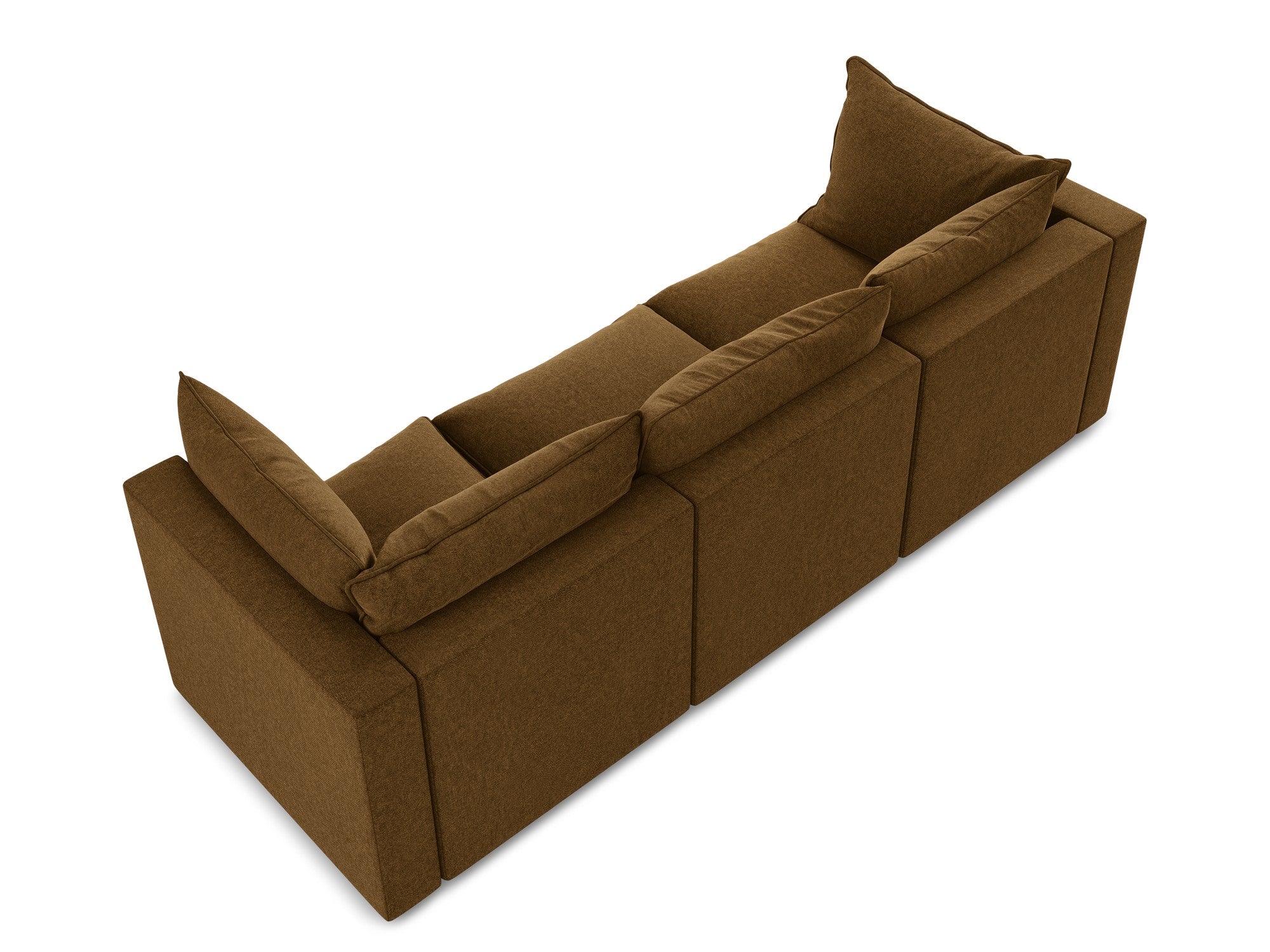 Velvet Sofa for 3 People MANAO Dark Mustard