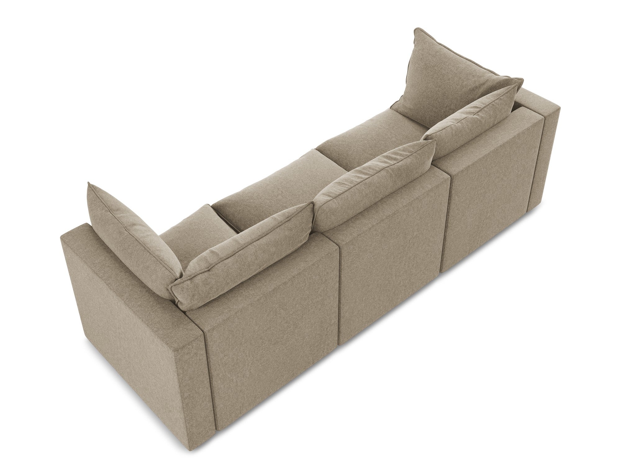 Velvet Sofa for 3 People MANAO Beige