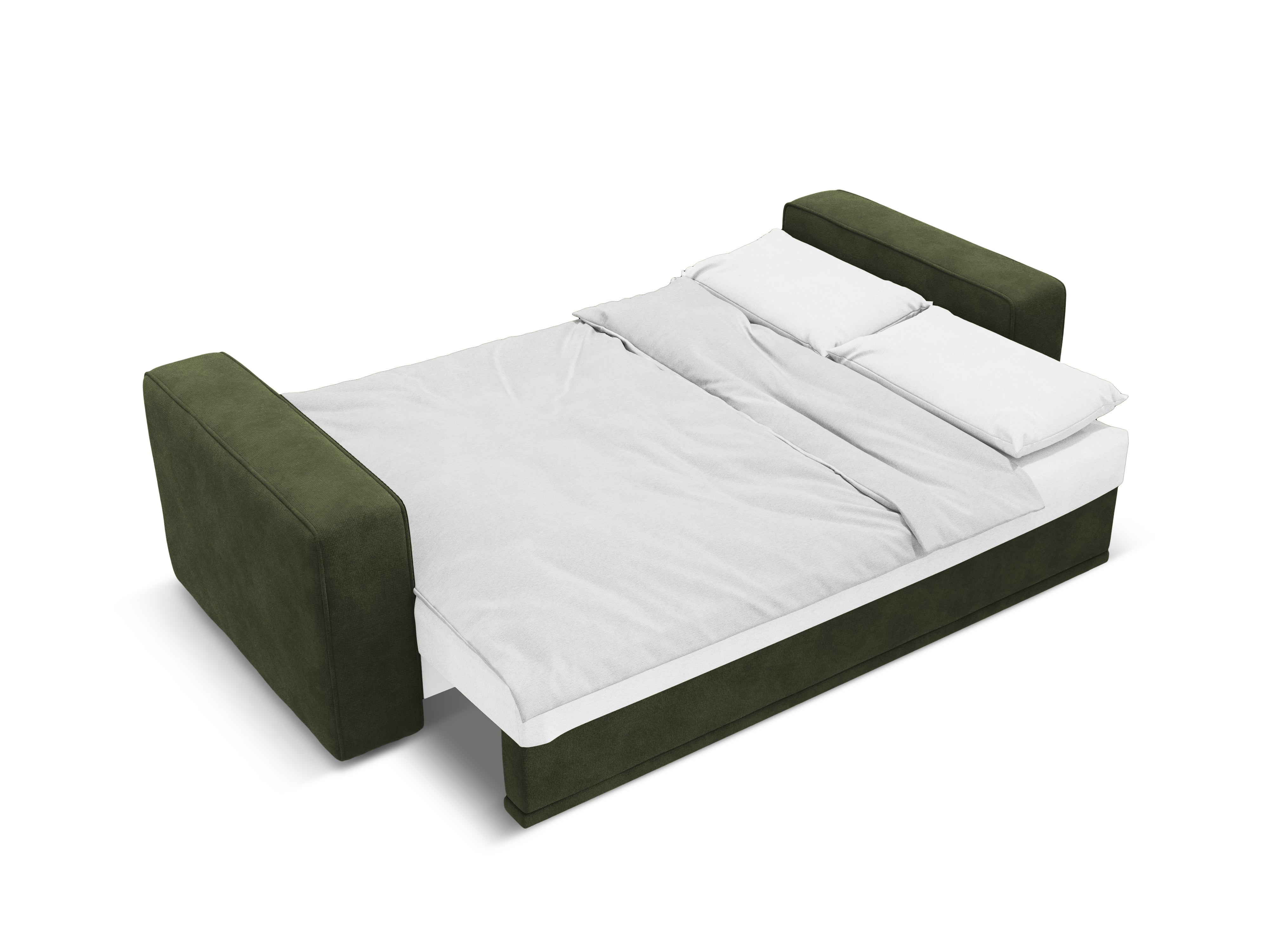 Sofa aksamitna z funkcją spania RIBES zielony