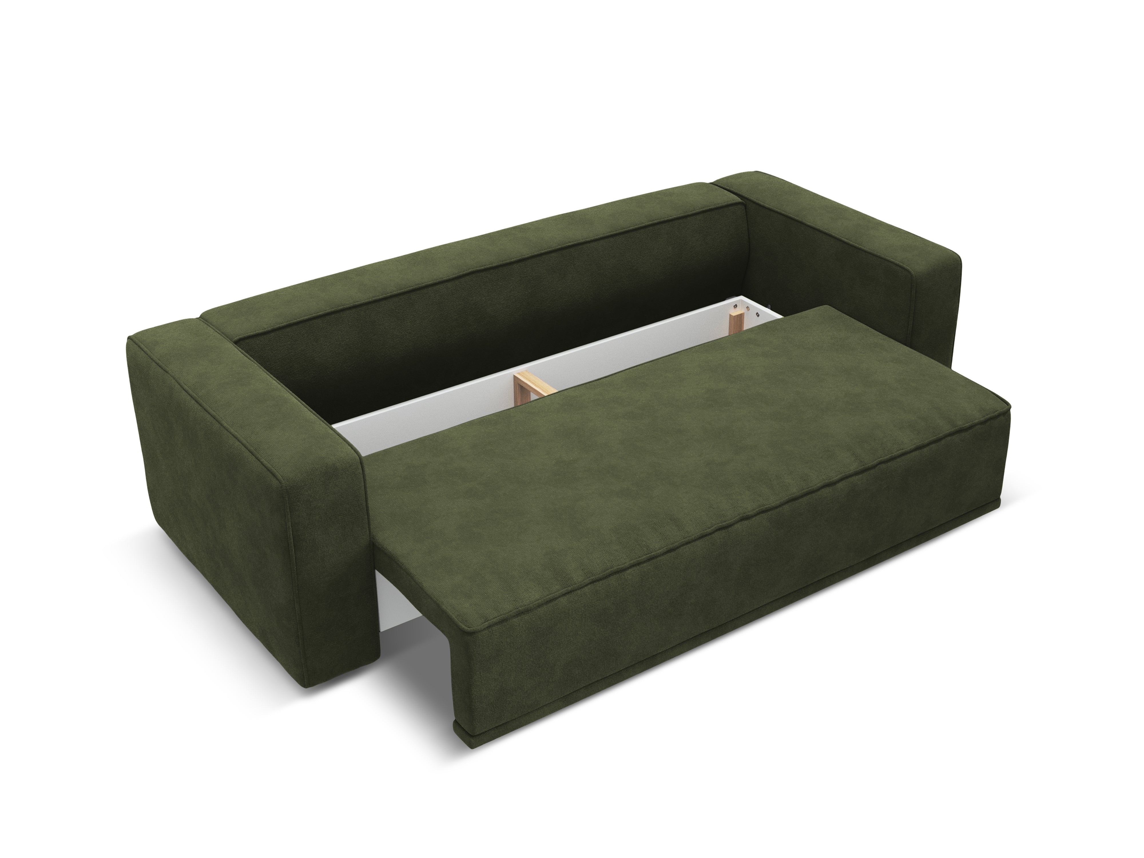 Sofa aksamitna z funkcją spania RIBES zielony