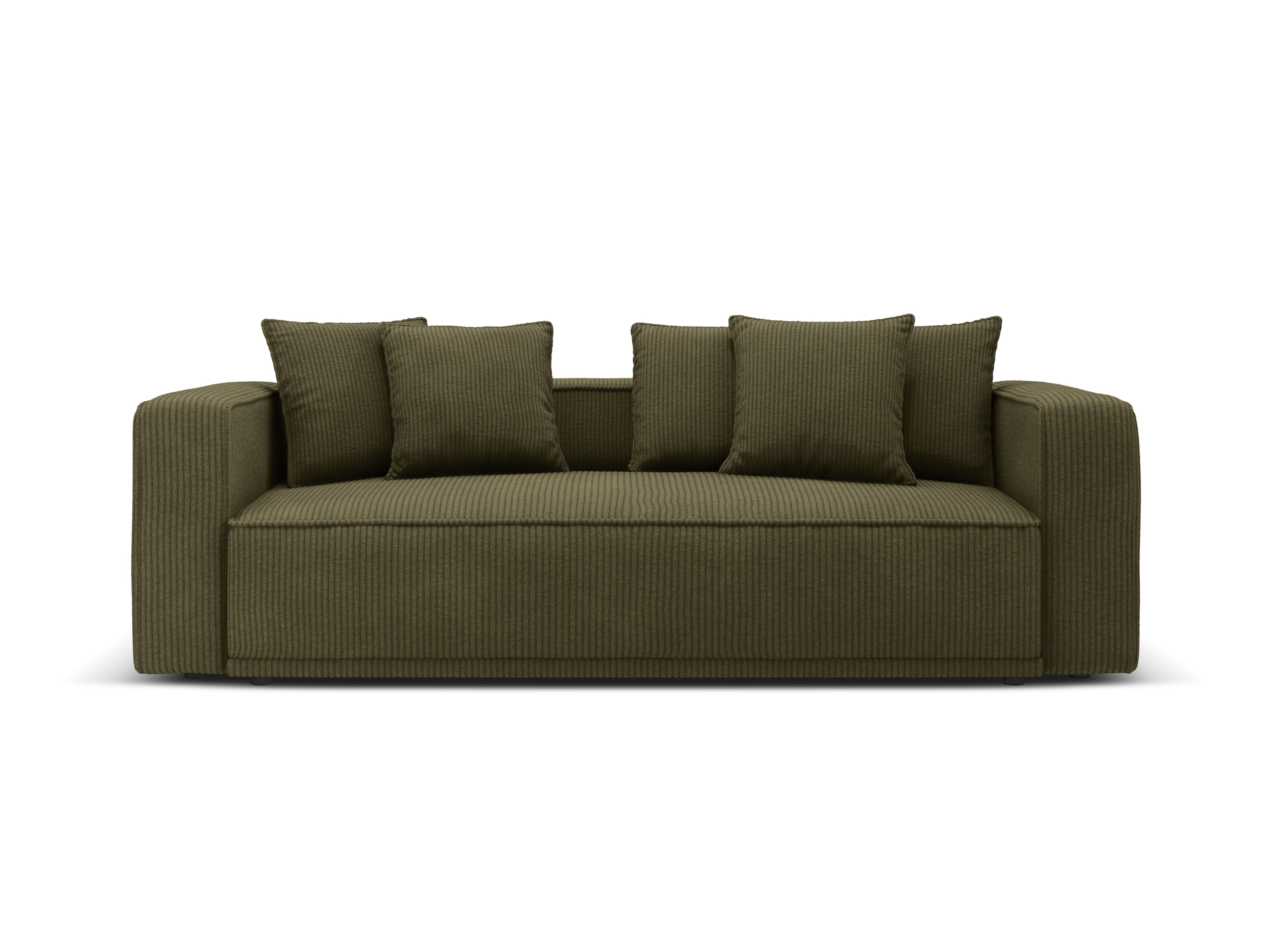 Sofa z funkcją spania RIBES zielony sztruks