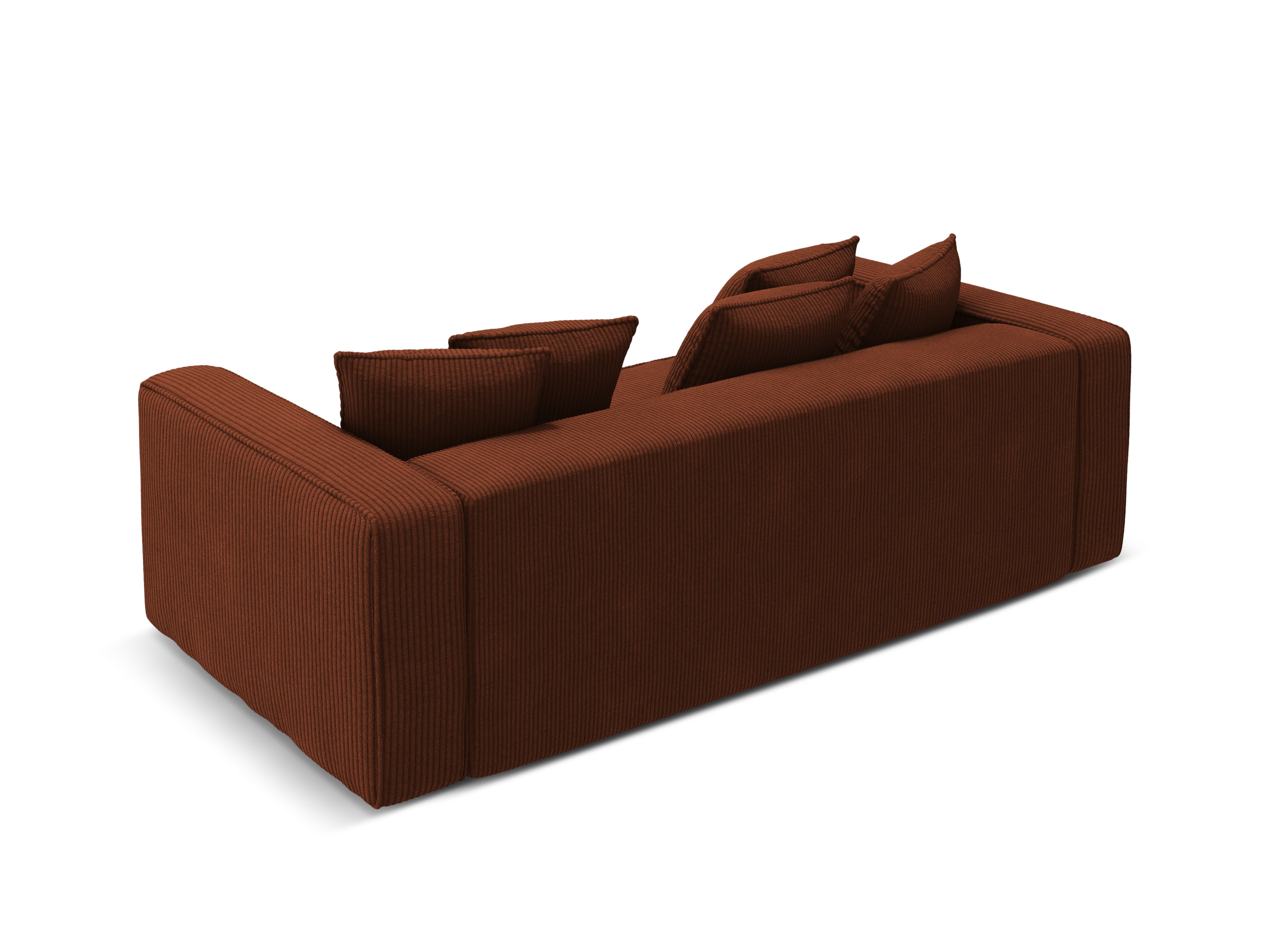Sofa z funkcją spania RIBES ceglasty sztruks