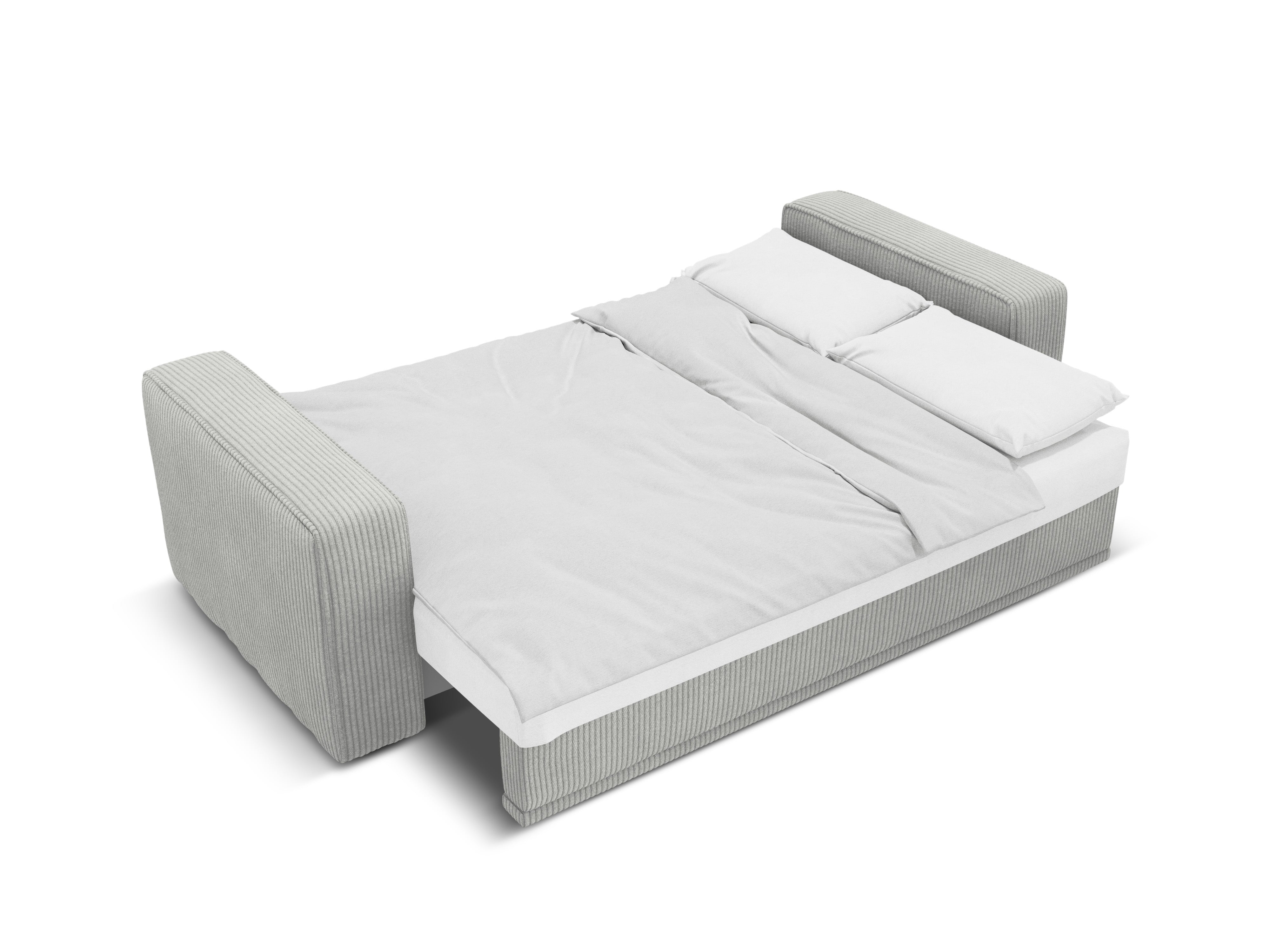 Sofa z funkcją spania RIBES szary sztruks