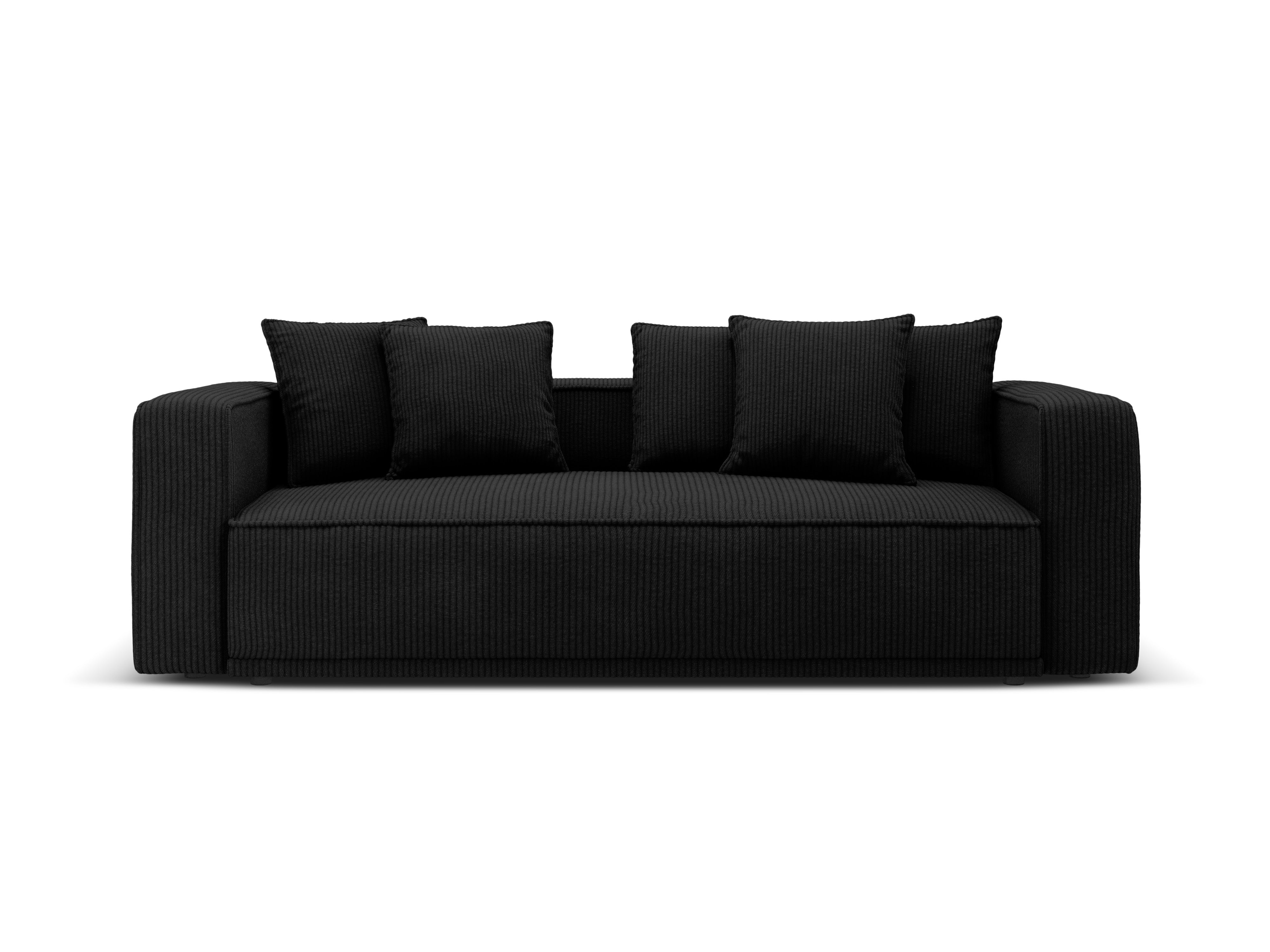 Sofa z funkcją spania RIBES czarny sztruks