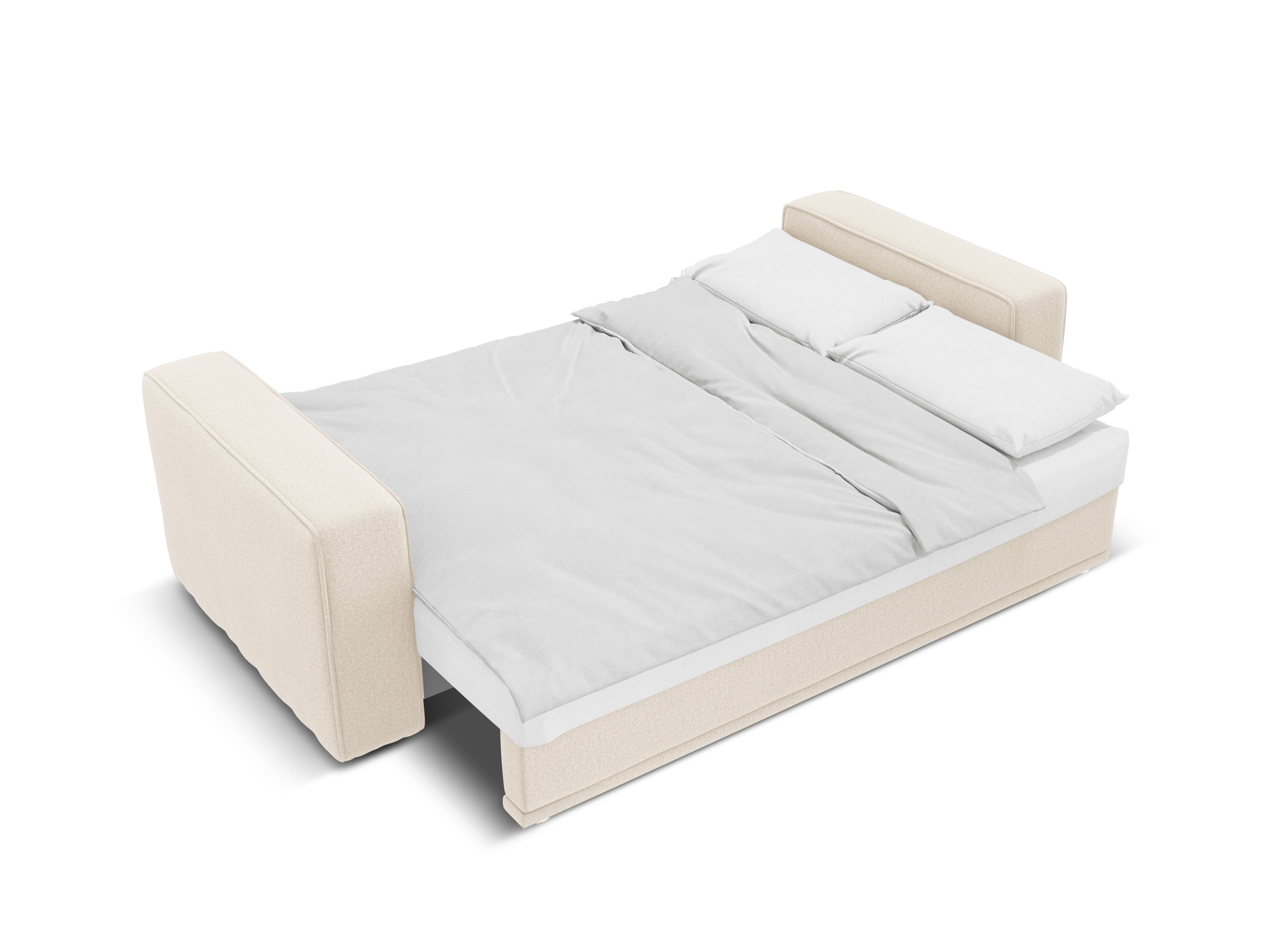 Sofa z funkcją spania RIBES jasnobeżowy szenil