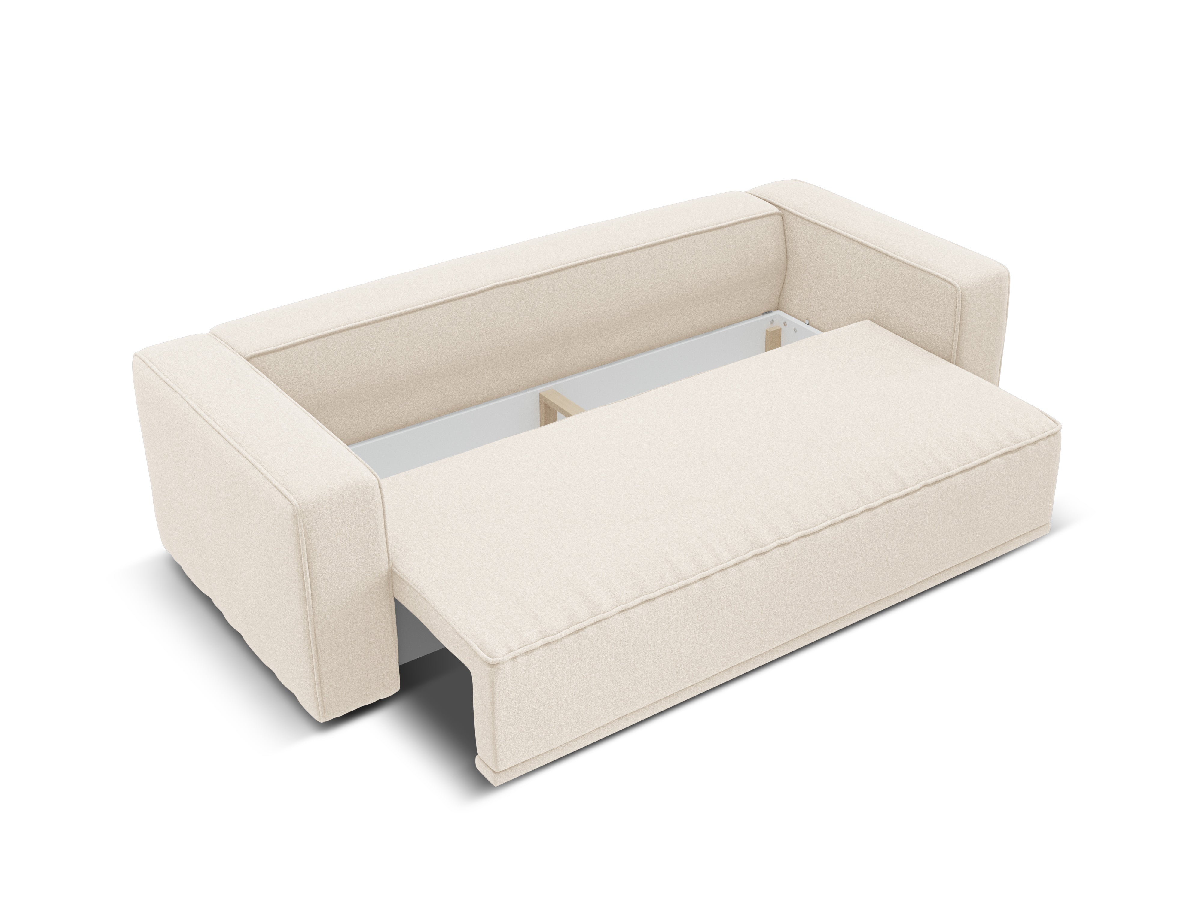 Sofa z funkcją spania RIBES jasnobeżowy szenil