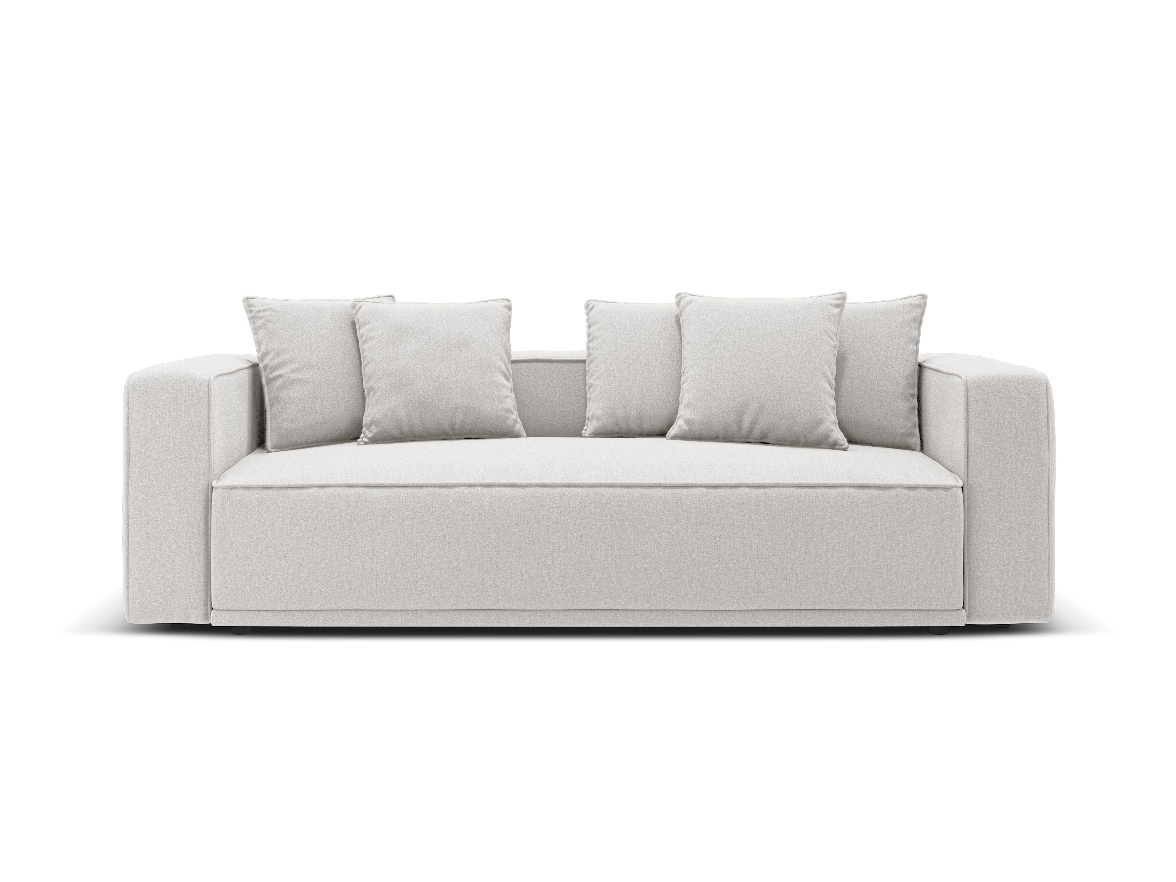 Sofa z funkcją spania RIBES srebrny szenil