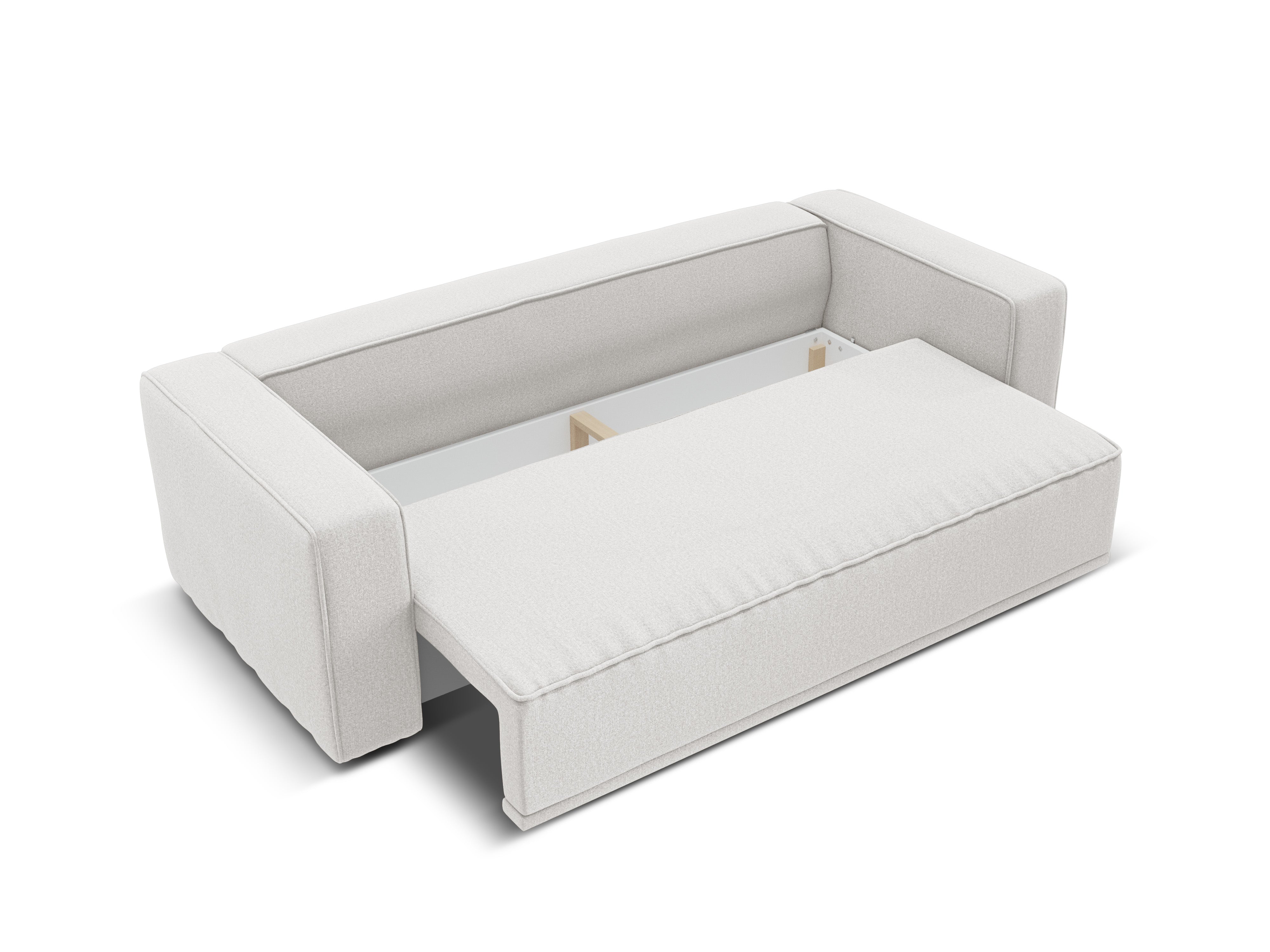 Sofa z funkcją spania RIBES srebrny szenil