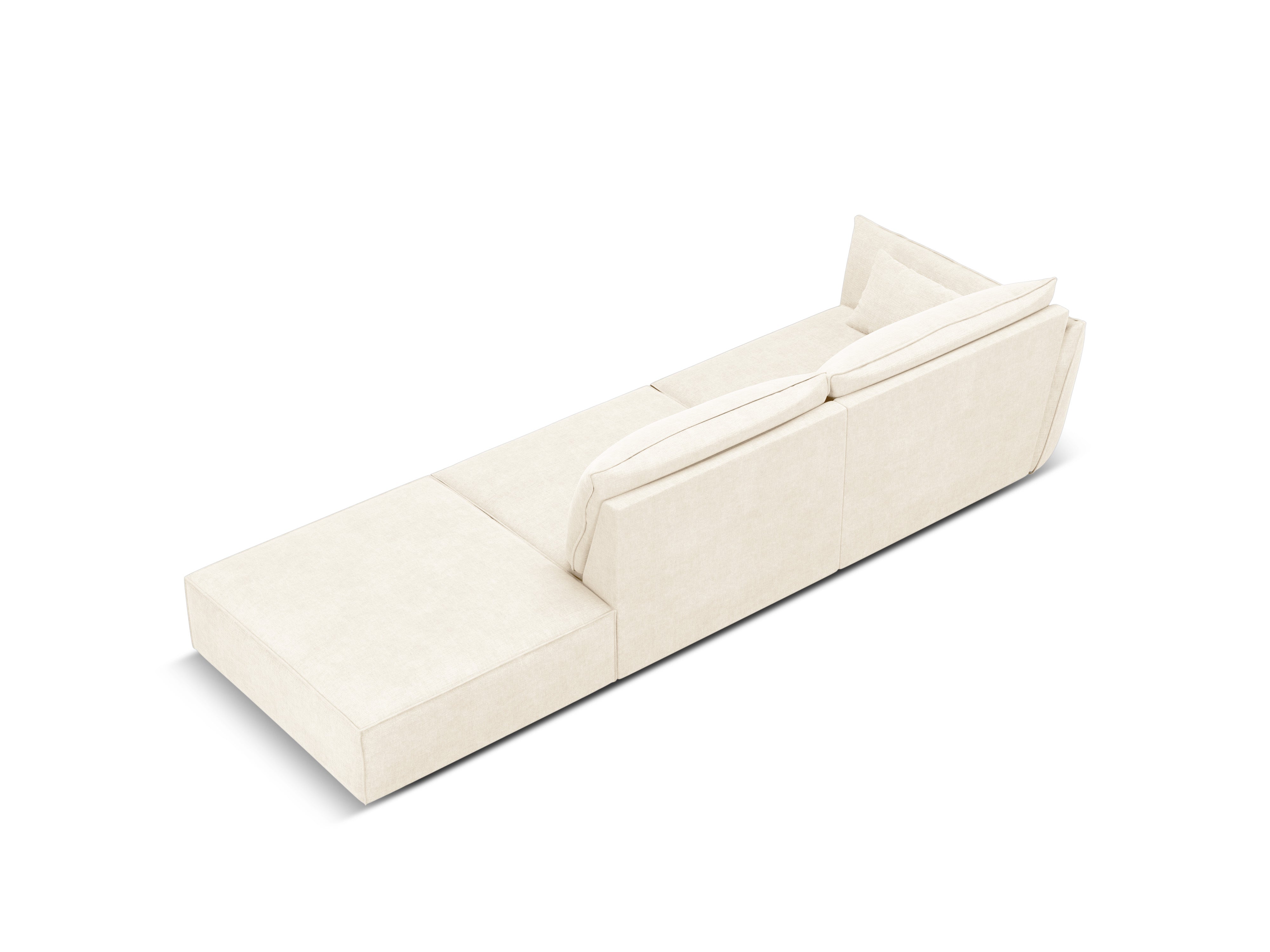 Sofa in the sofa fabric. Right -sided open bright beige Vanda