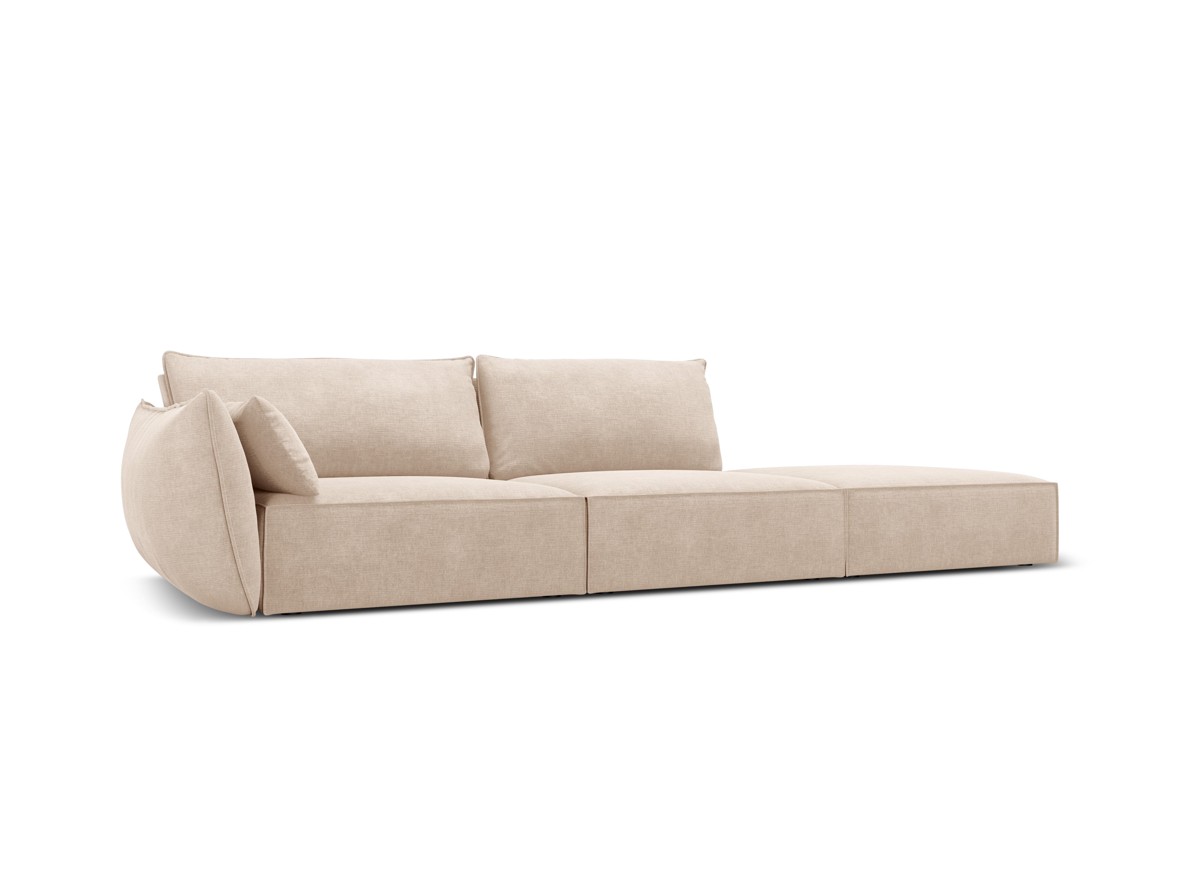 Sofa in the sofa fabric. Right -sided open Vanda beige