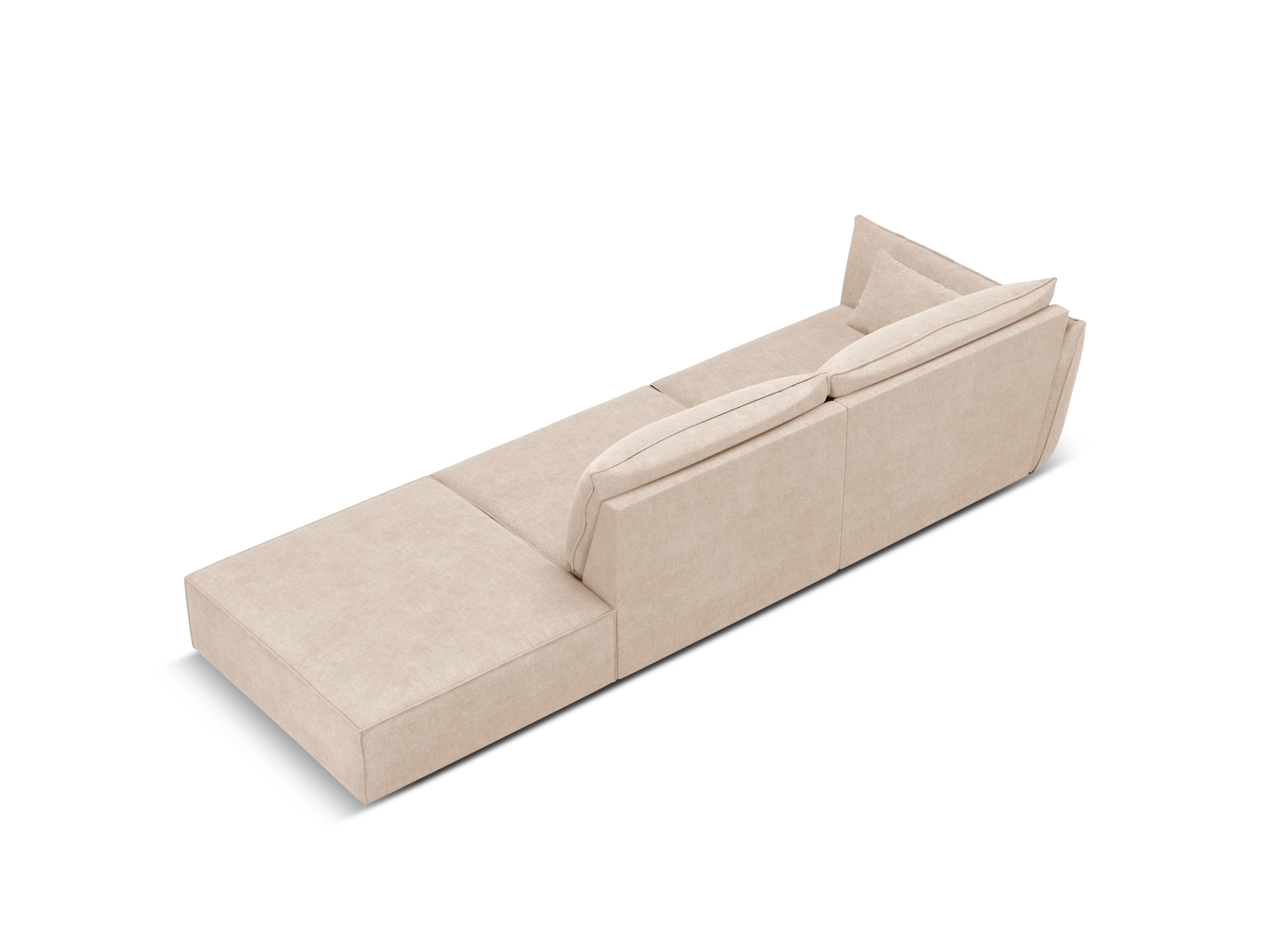 Sofa in the sofa fabric. Right -sided open Vanda beige