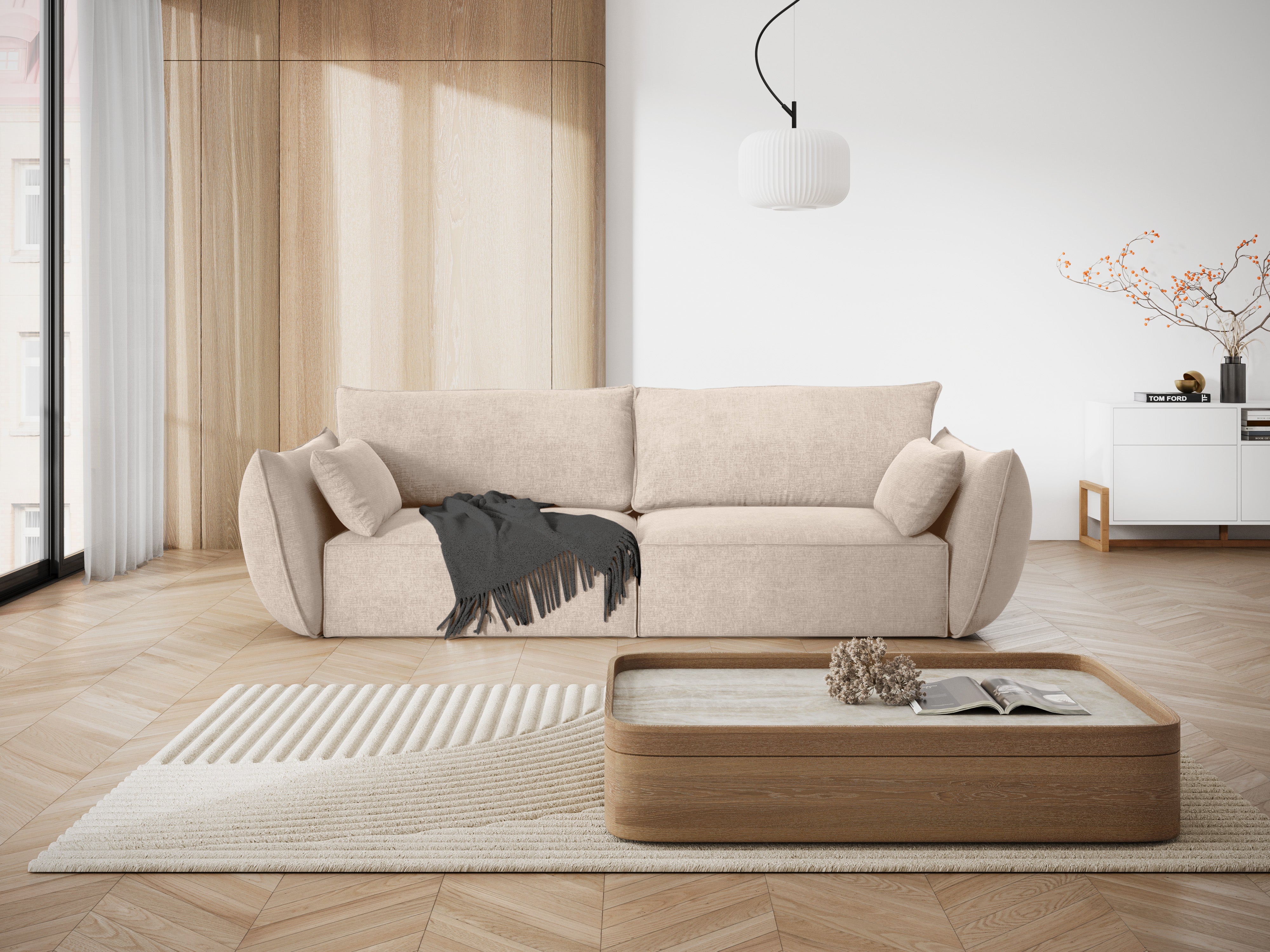 Sofa in the sofa fabric of 3rd beige Vanda