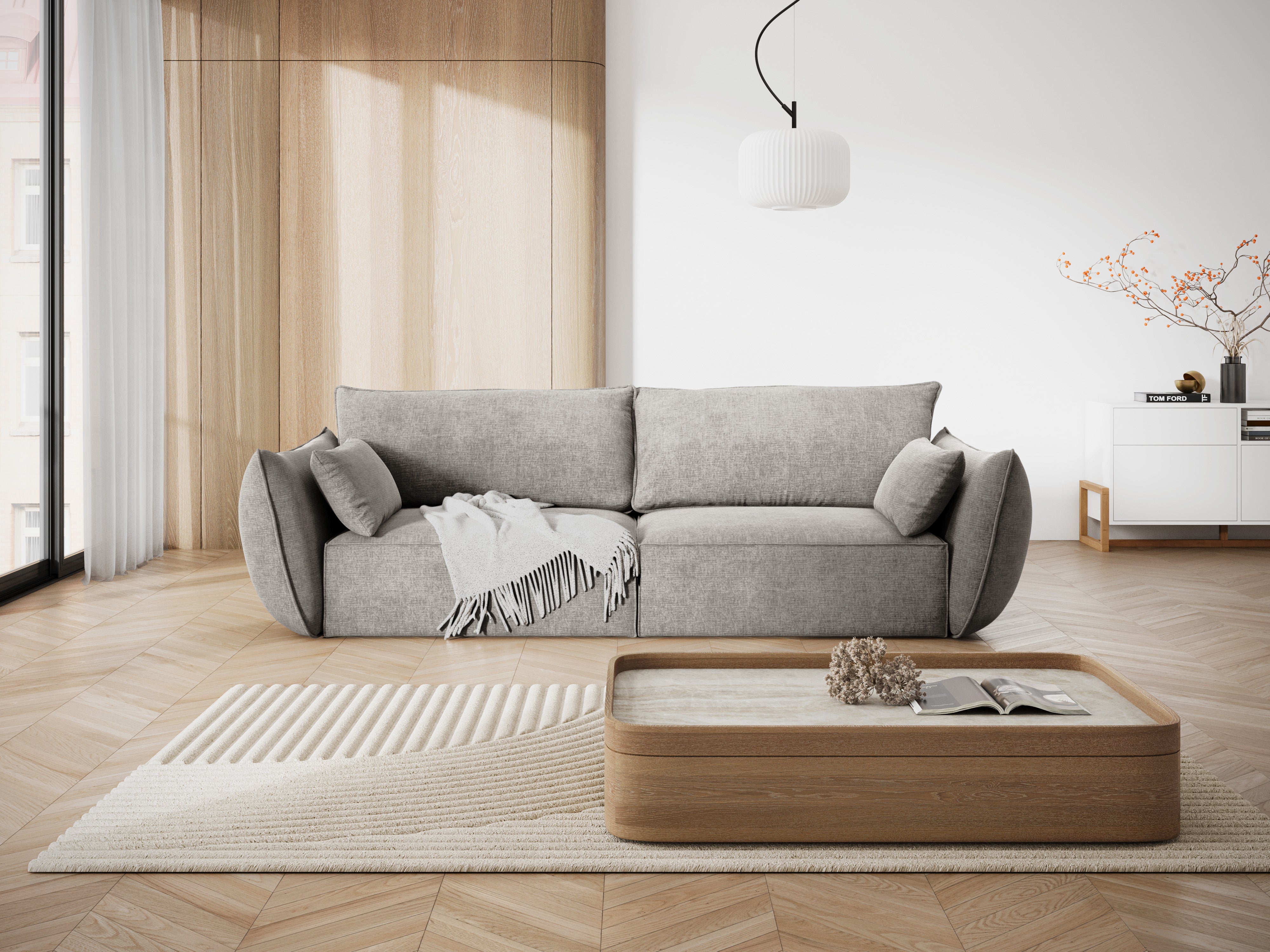 Sofa in the szenil fabric of 3rd Vanda Jasnoszary