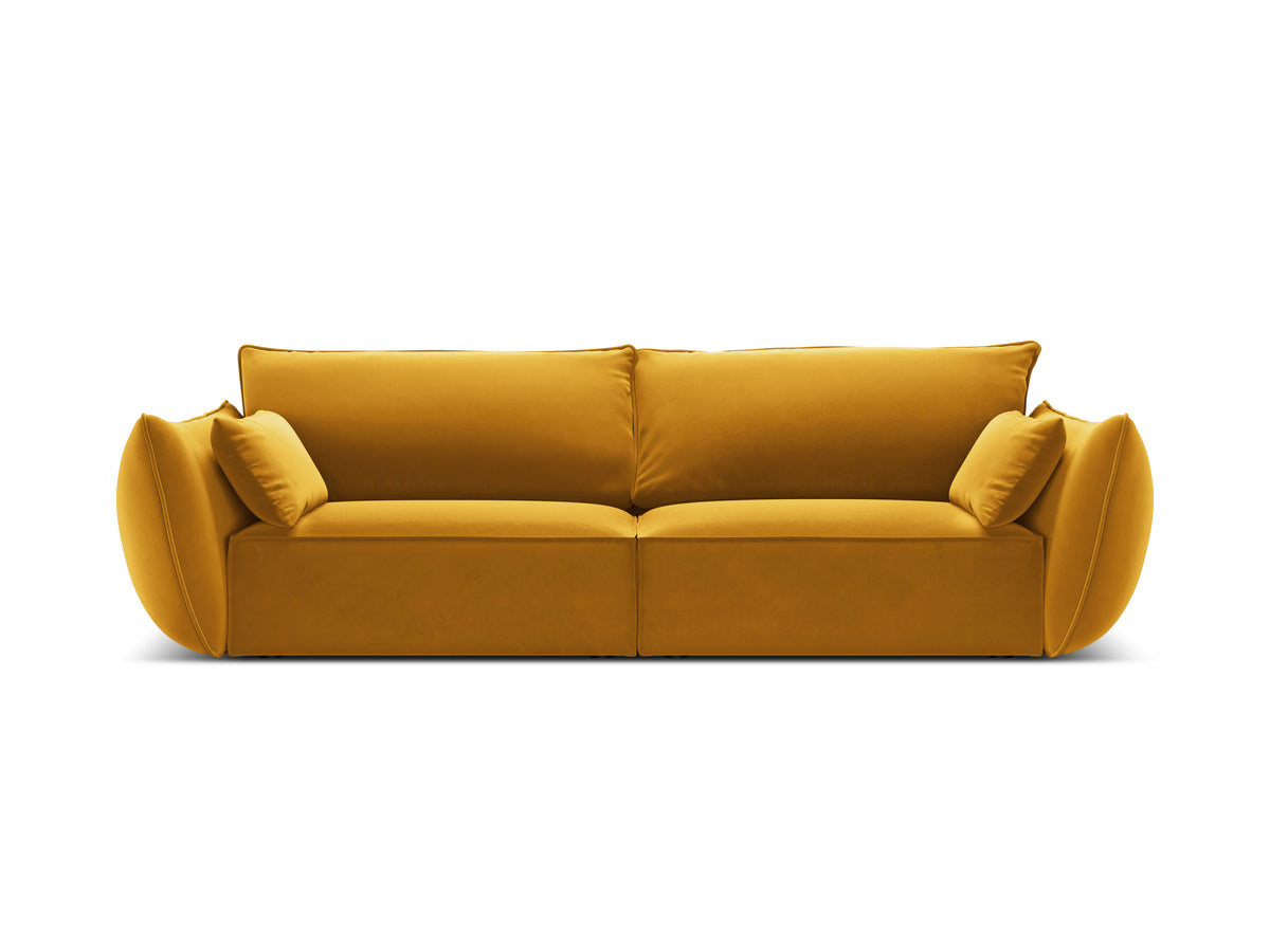 Vanda mustard velvet sofa