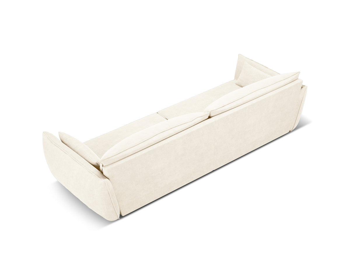 Sofa in the sofa fabric of 4-seater Vanda light beige