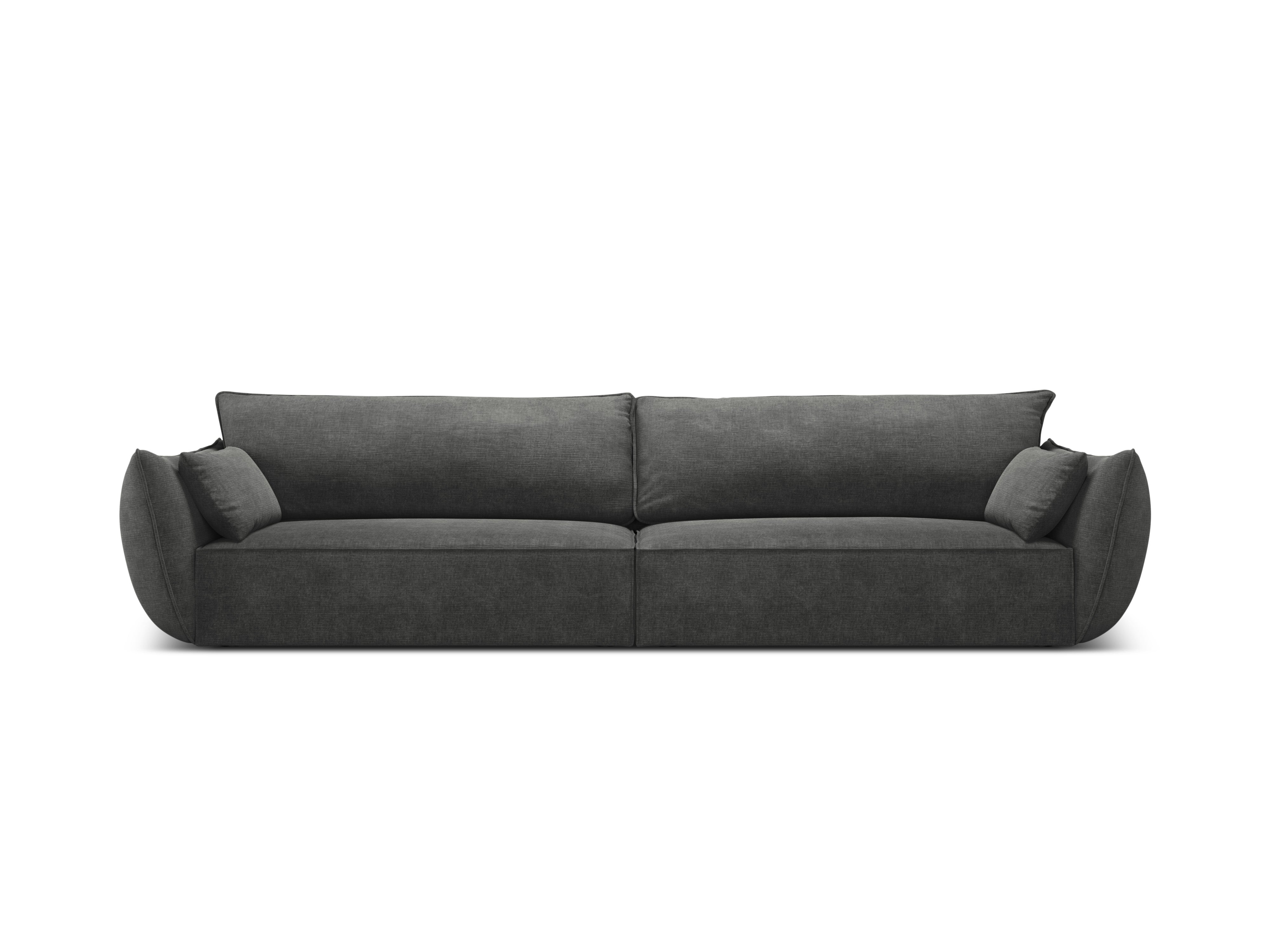 Sofa in the sofa fabric of 4-person Vanda Dark gray