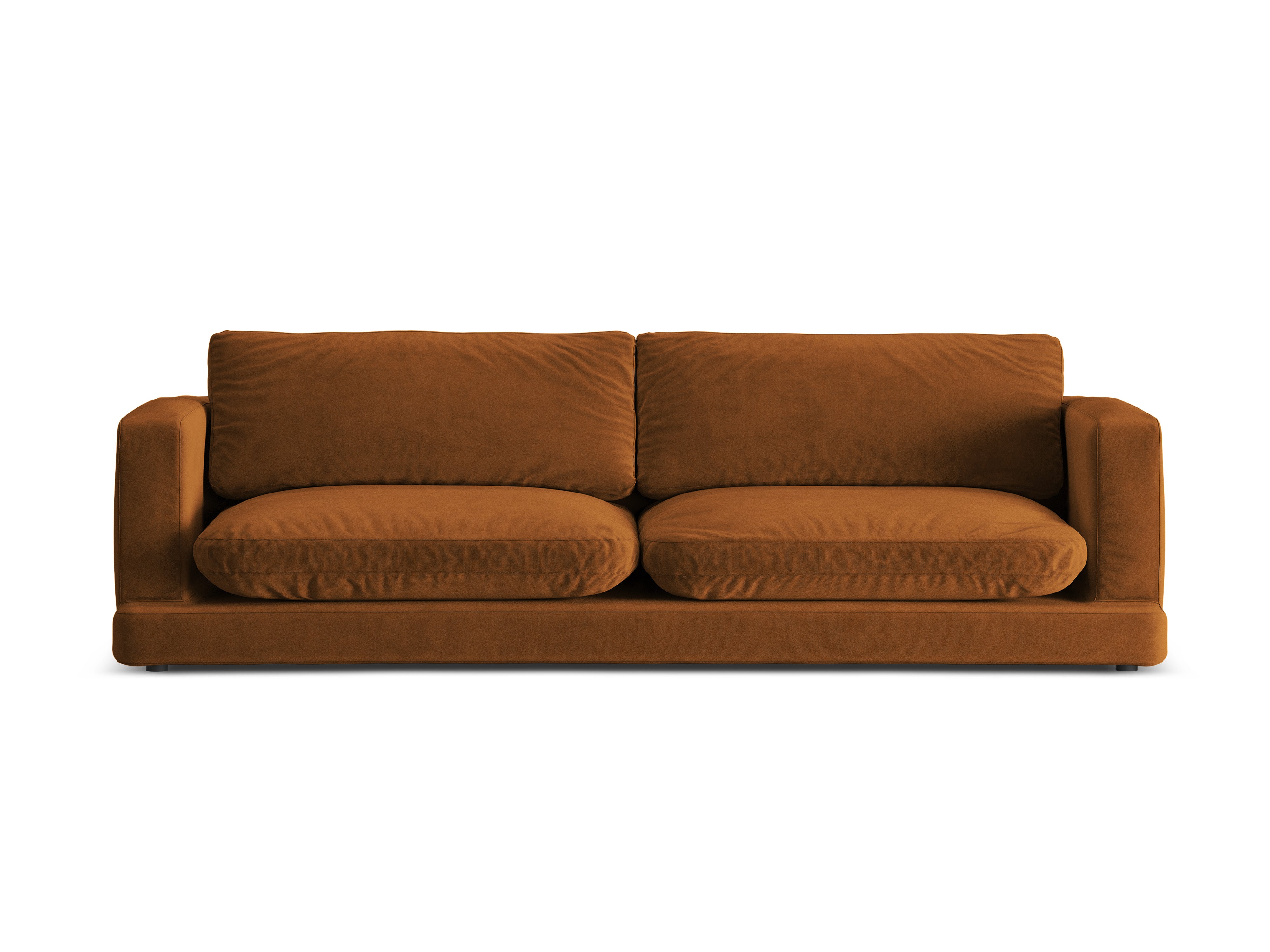 Sofa aus Samt für 4 Personen DAPHNE kupferfarben