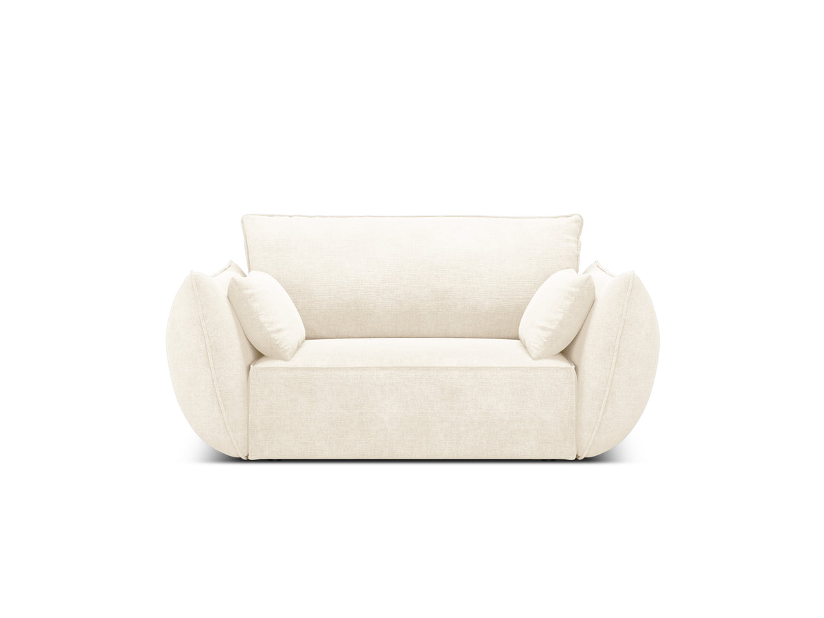 Armchair in the bright beige szenil fabric