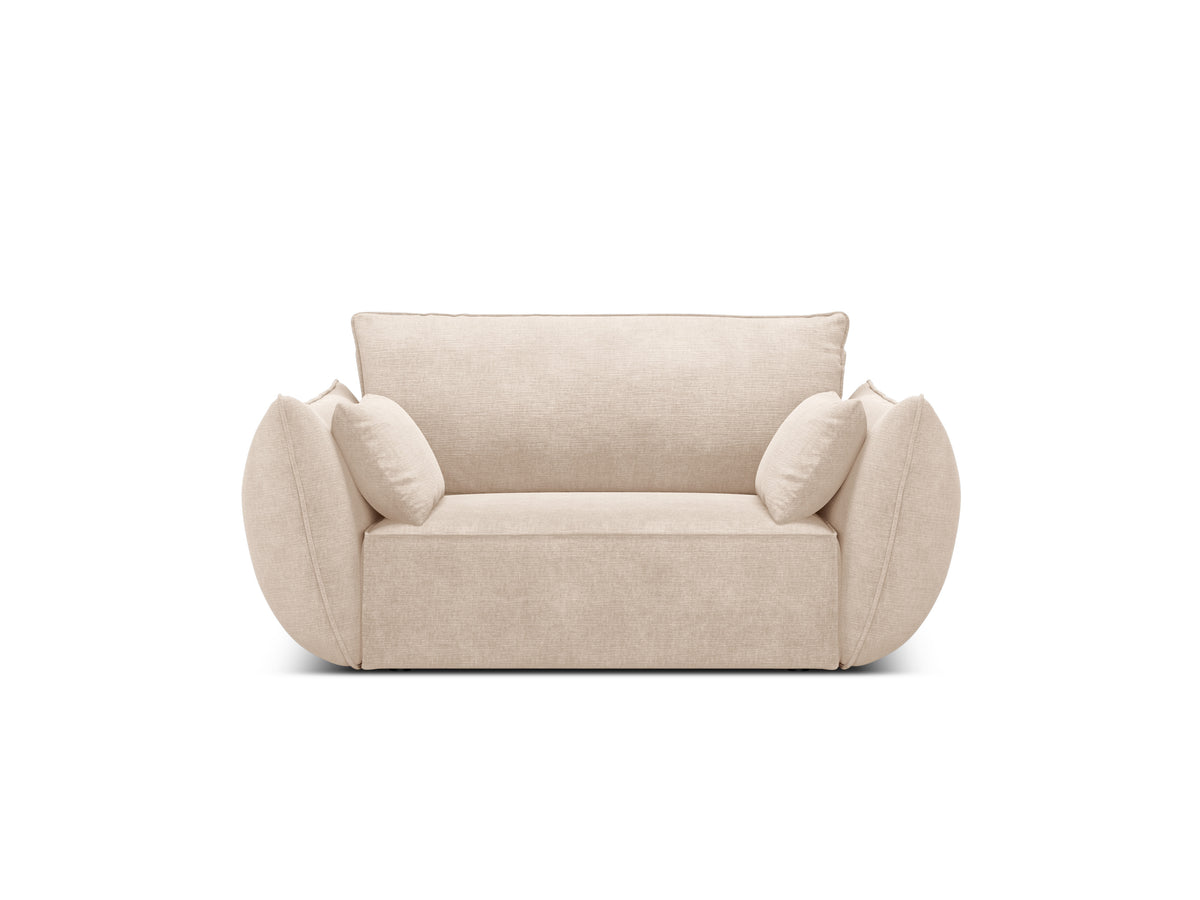 Armchair in the Vanda beige szenil fabric