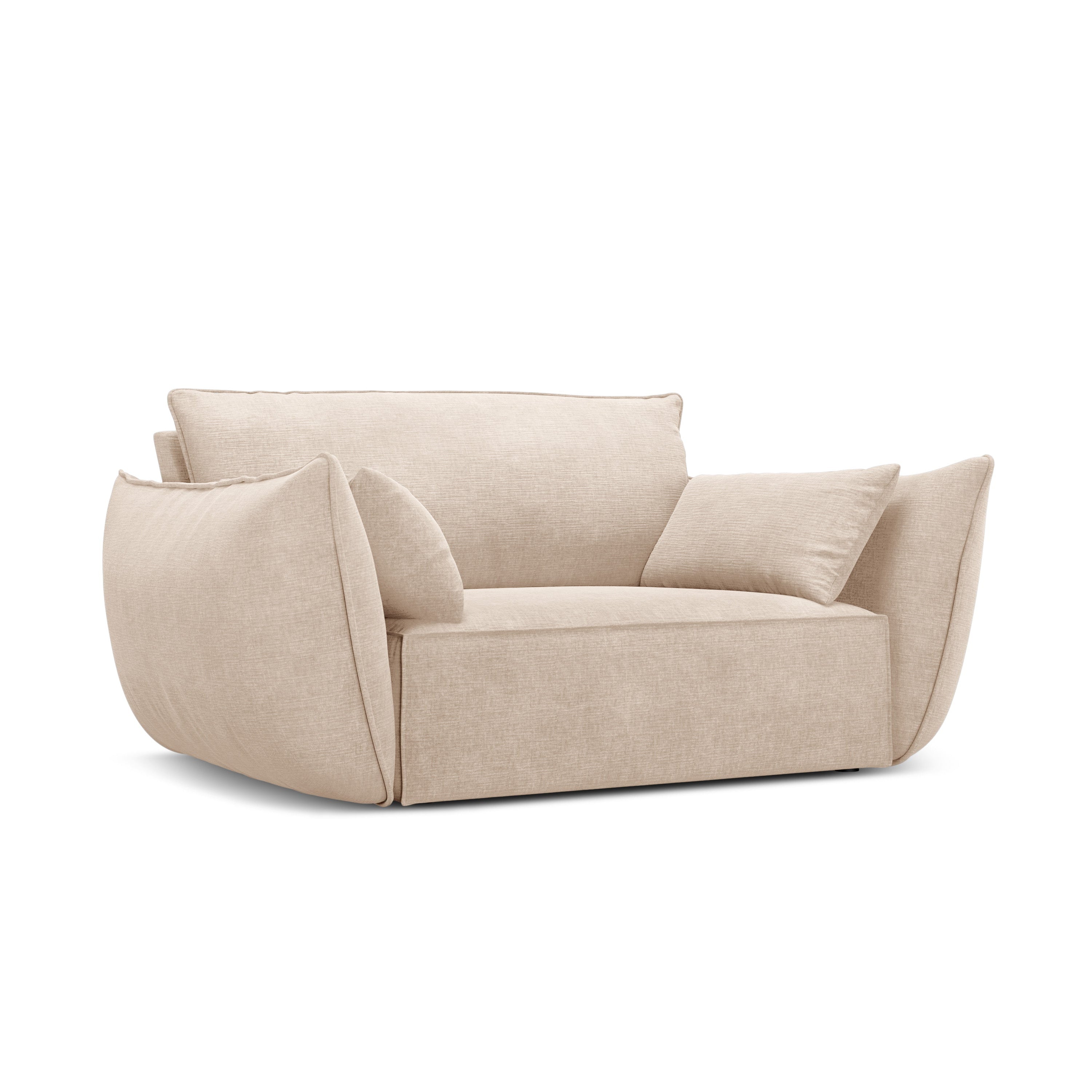 Armchair in the Vanda beige szenil fabric