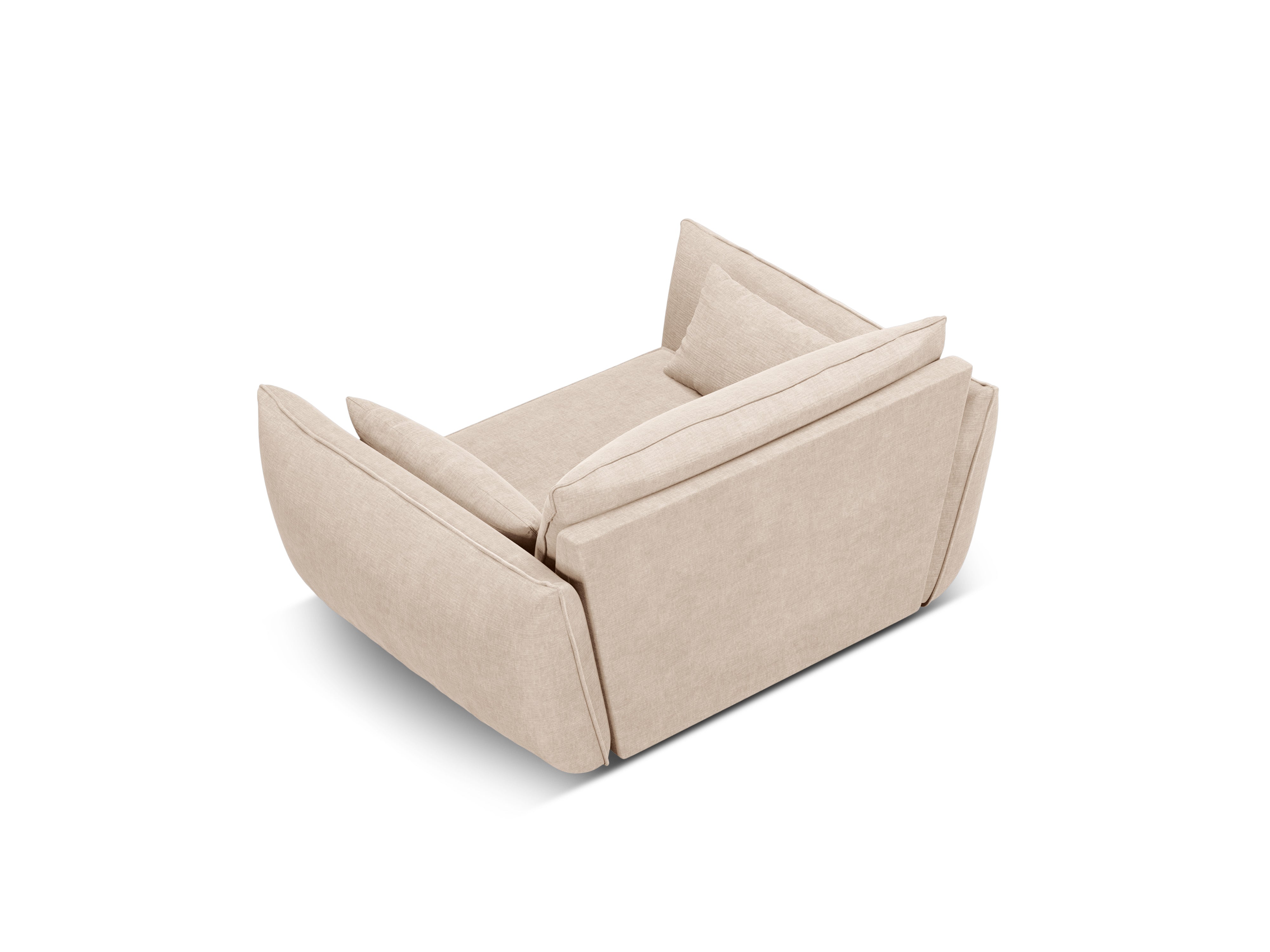 Armchair in the Vanda beige szenil fabric