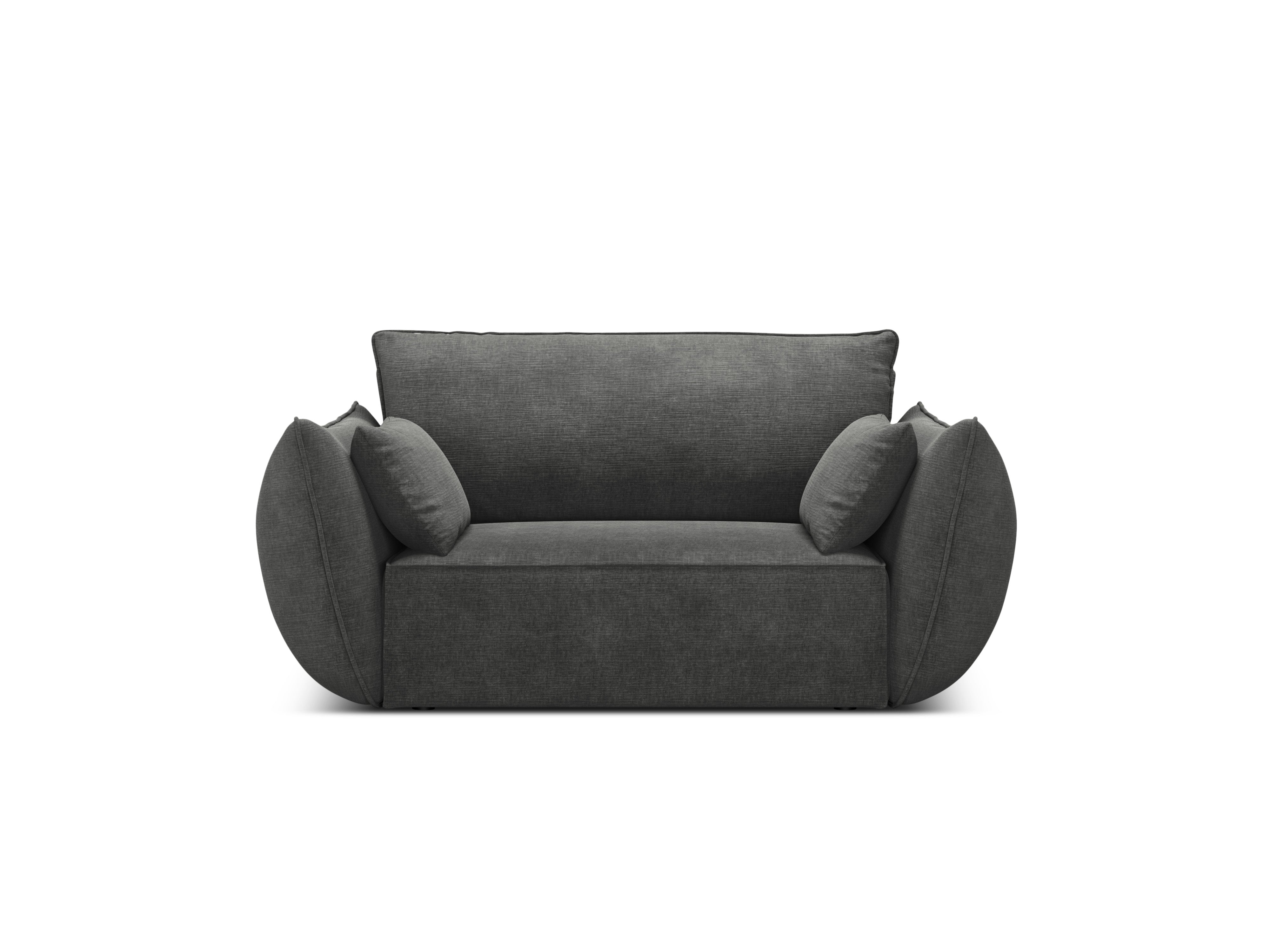 Armchair in the Vanda dark gray szenil fabric