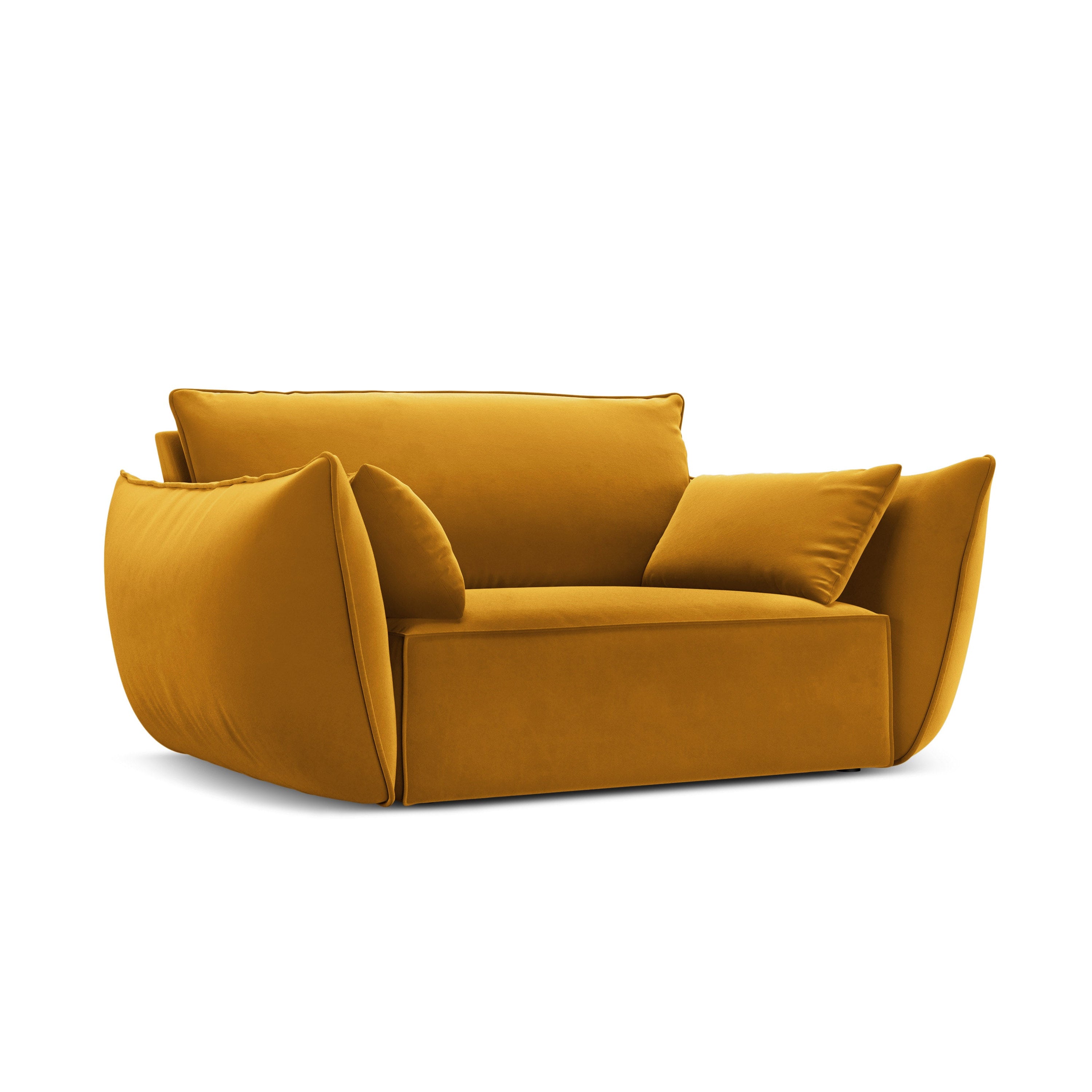 Vanda mustard velvet armchair