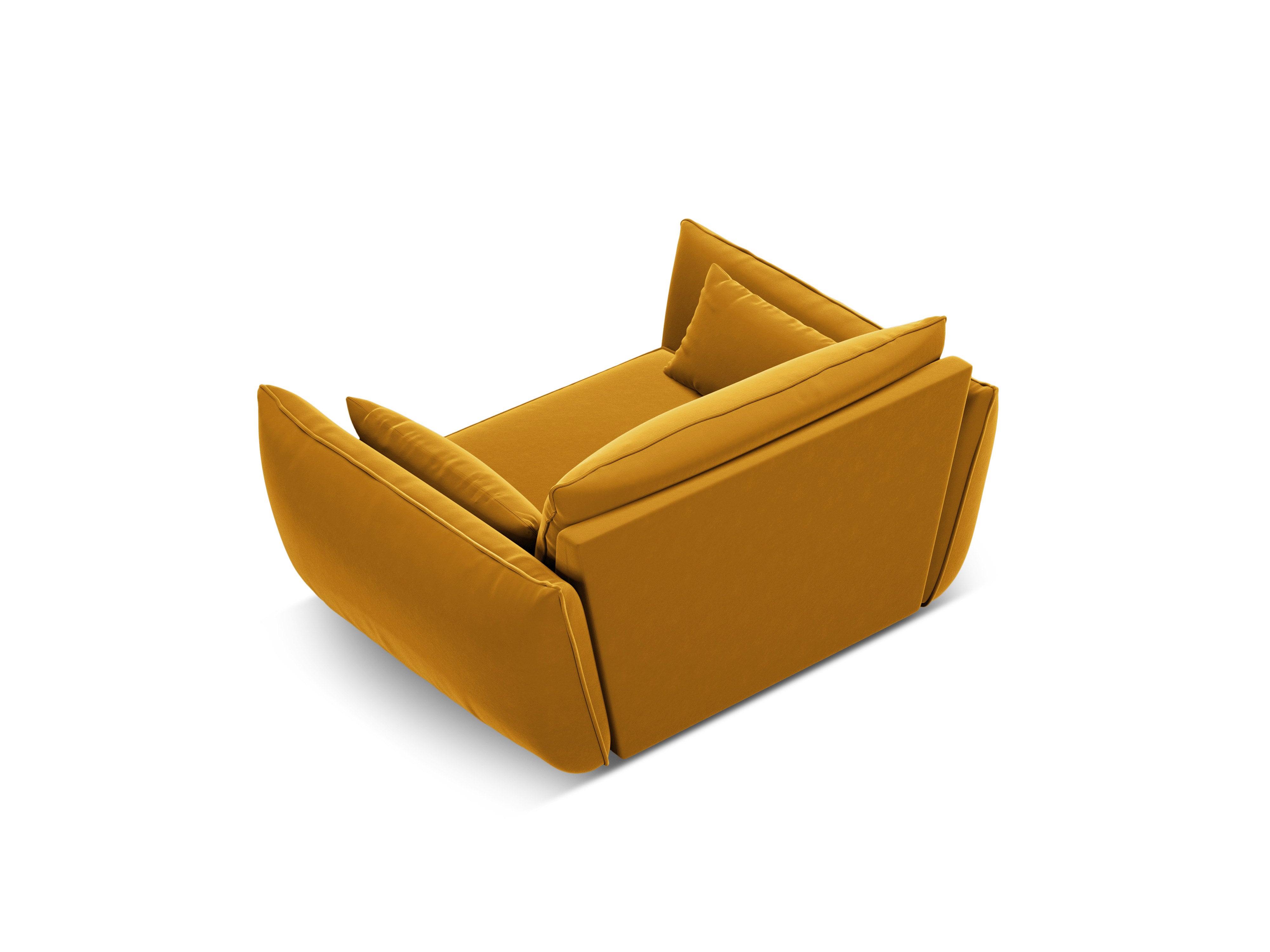Vanda mustard velvet armchair