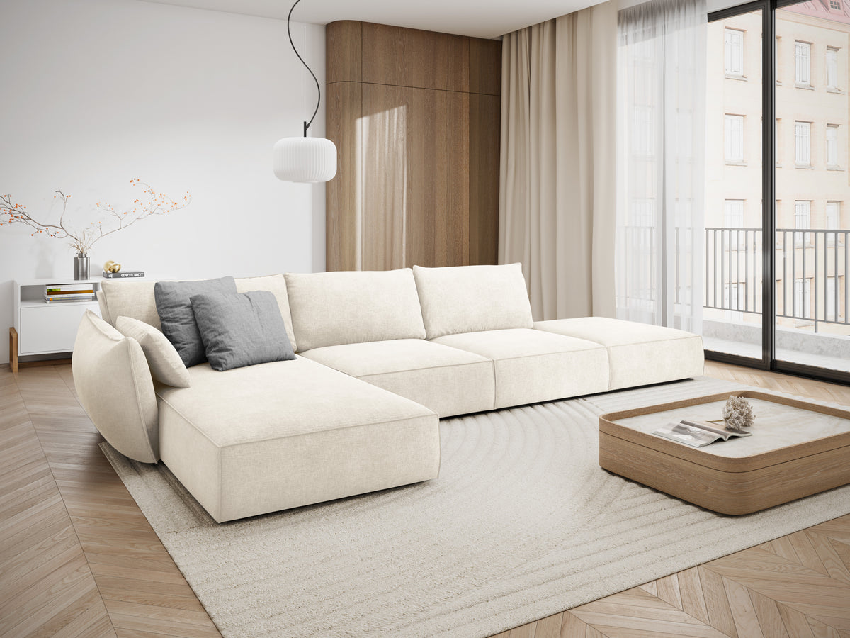 A corner in the SKINIL Fabric left -sided open Vanda light beige