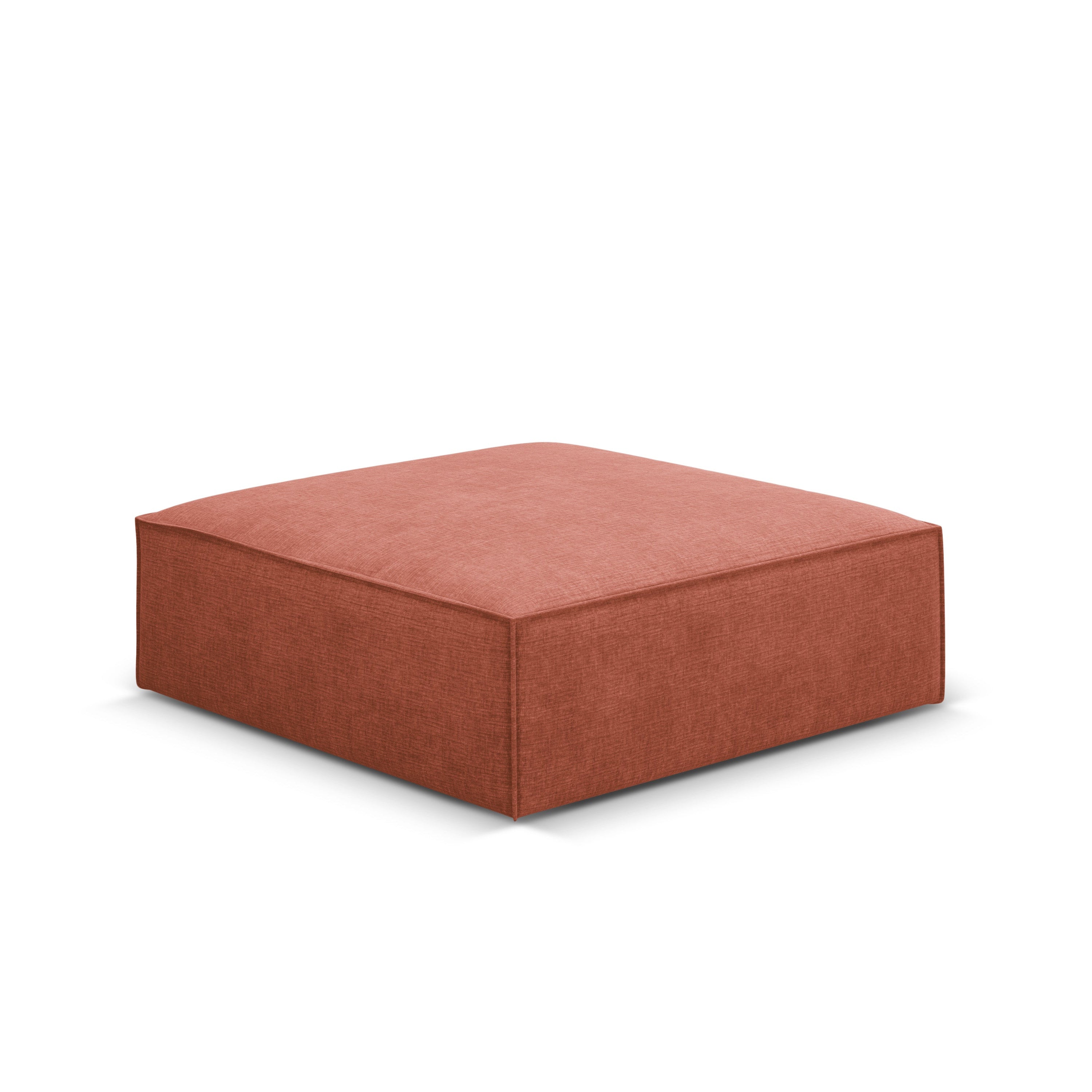 Pouf in the szenil fabric of Vanda Terracott