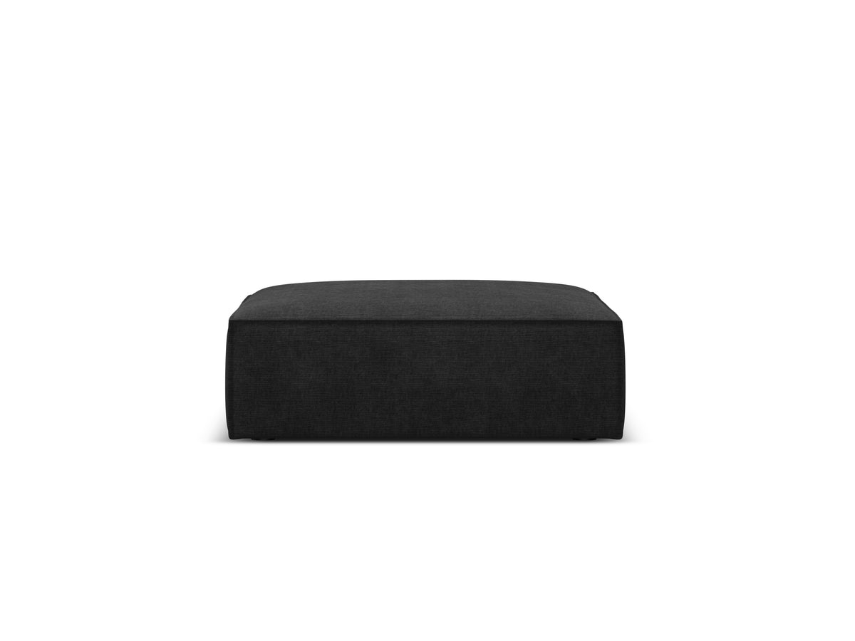 Pouf in the Sielilian fabric Vanda Czarny