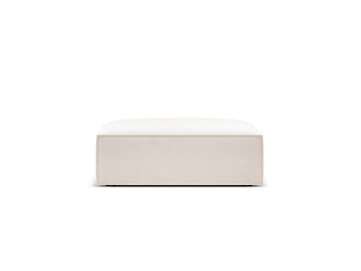 Vanda beige velvet pouf