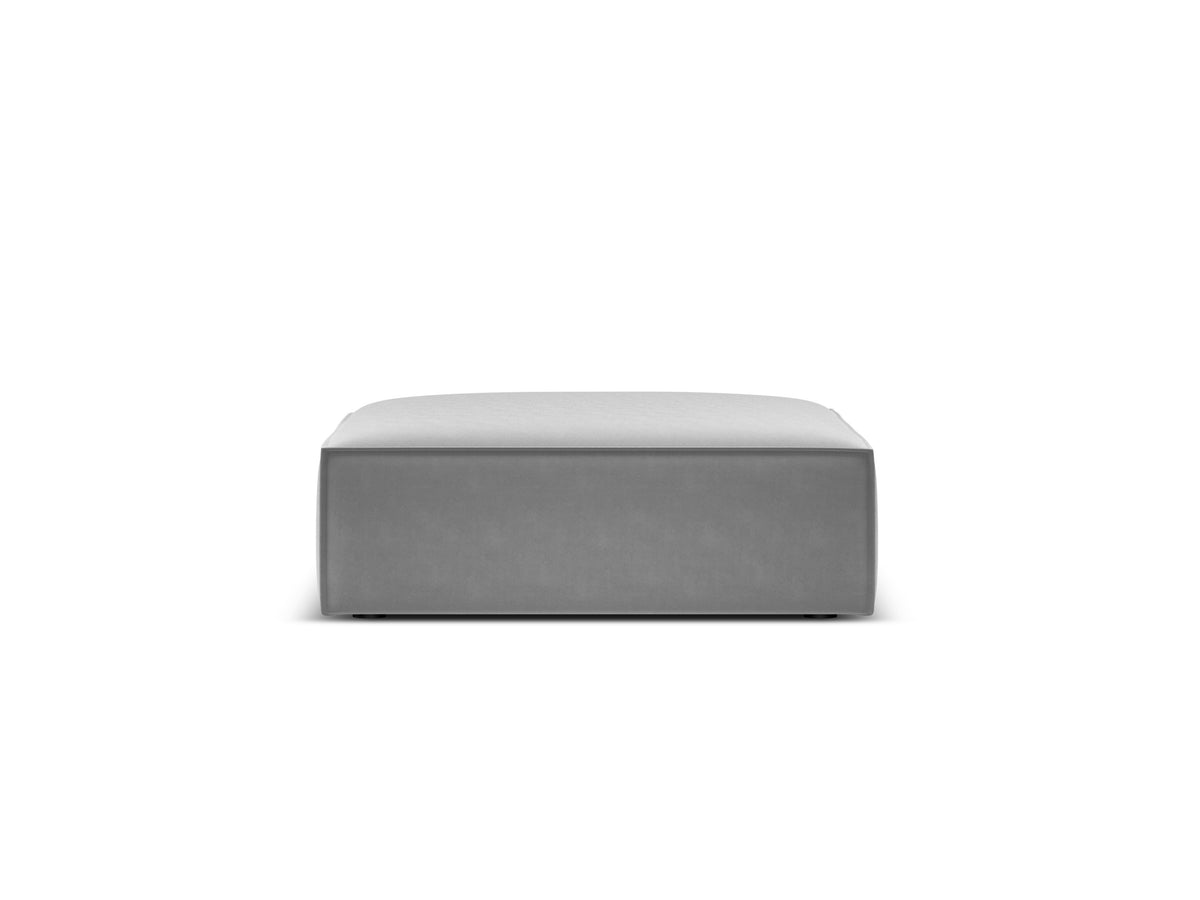 Vanda gray velvet pouf