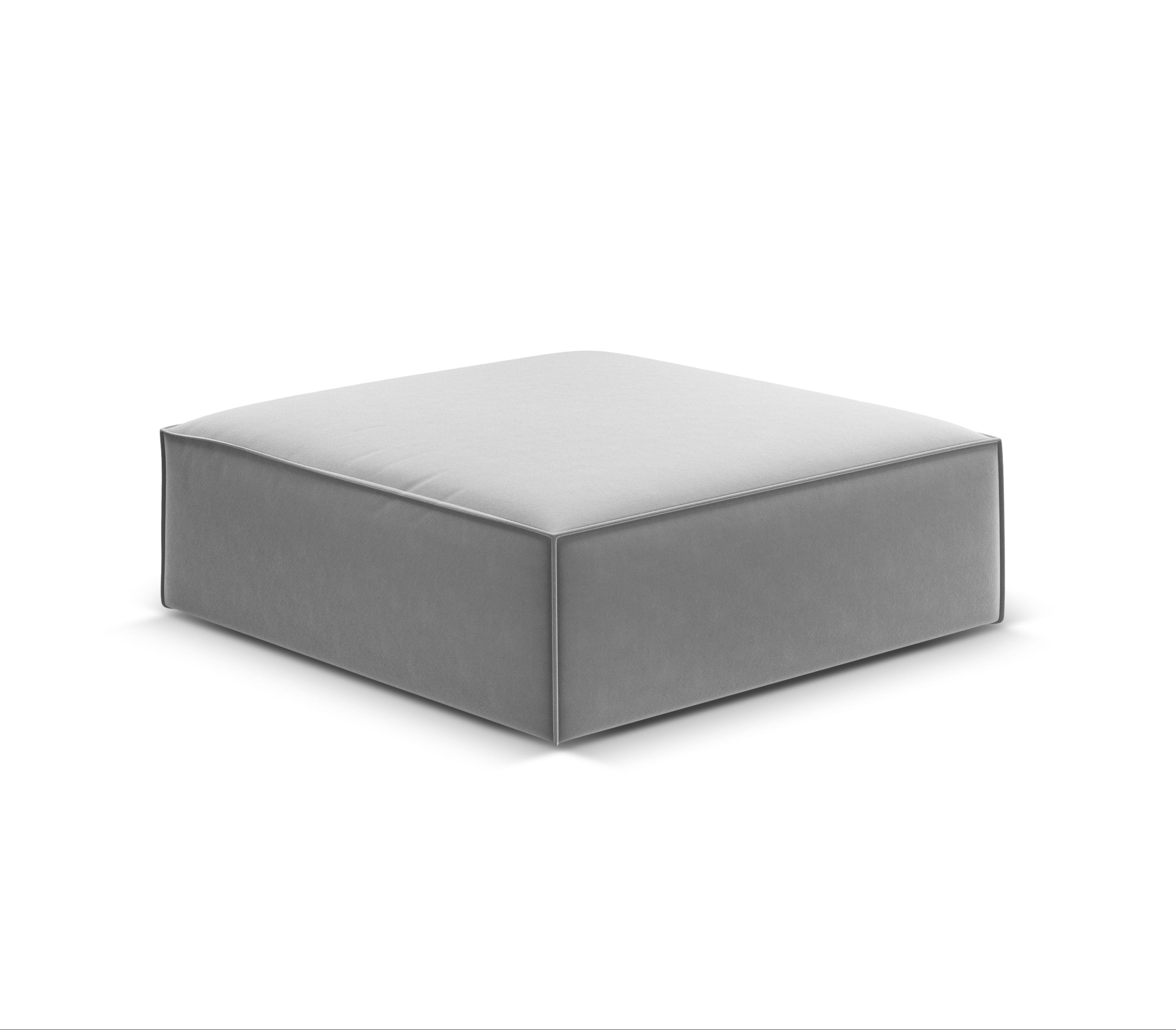 Vanda gray velvet pouf