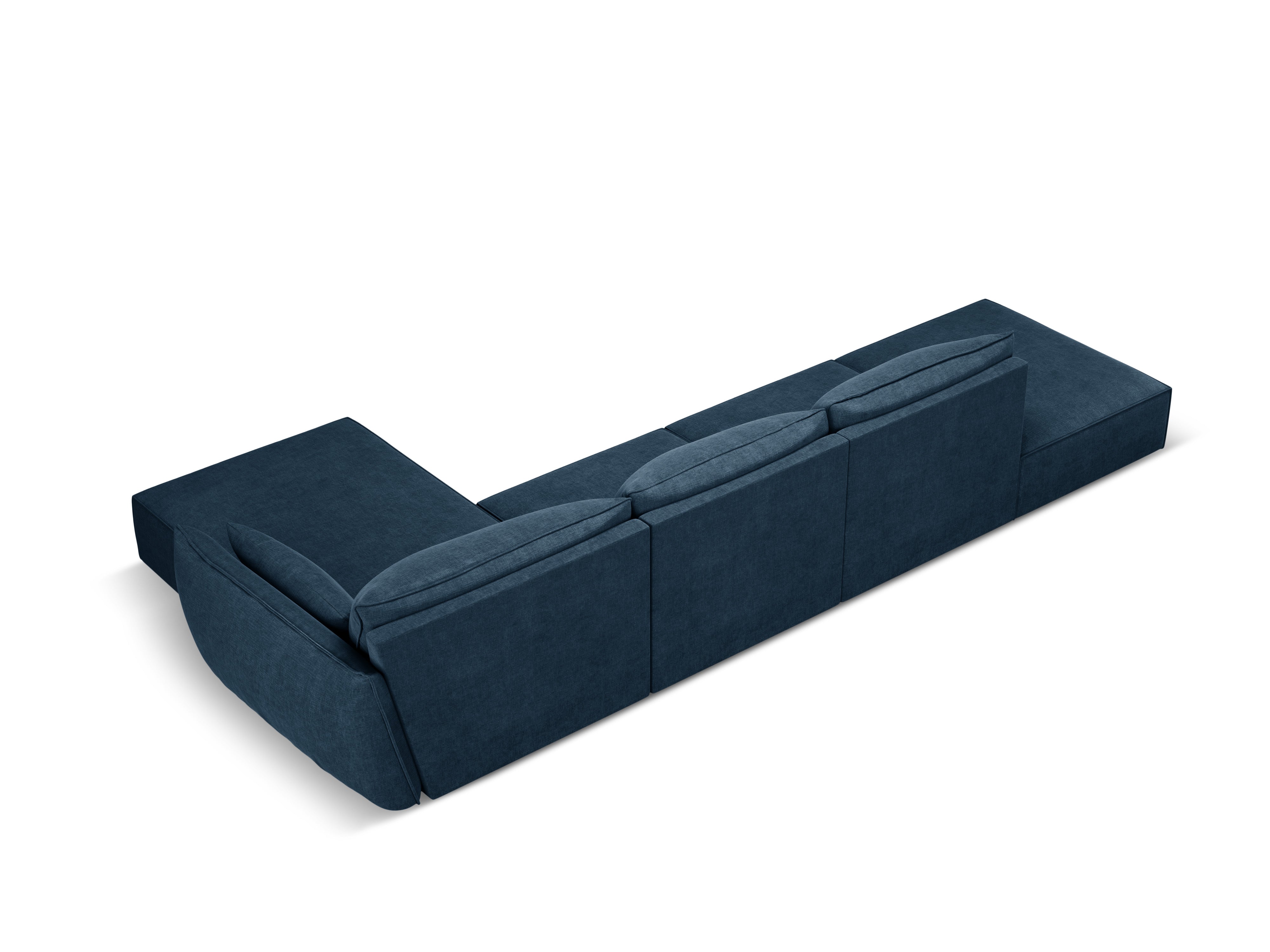 Corner in the SZENIL Fabric Right -hand open Vanda Royal Granat