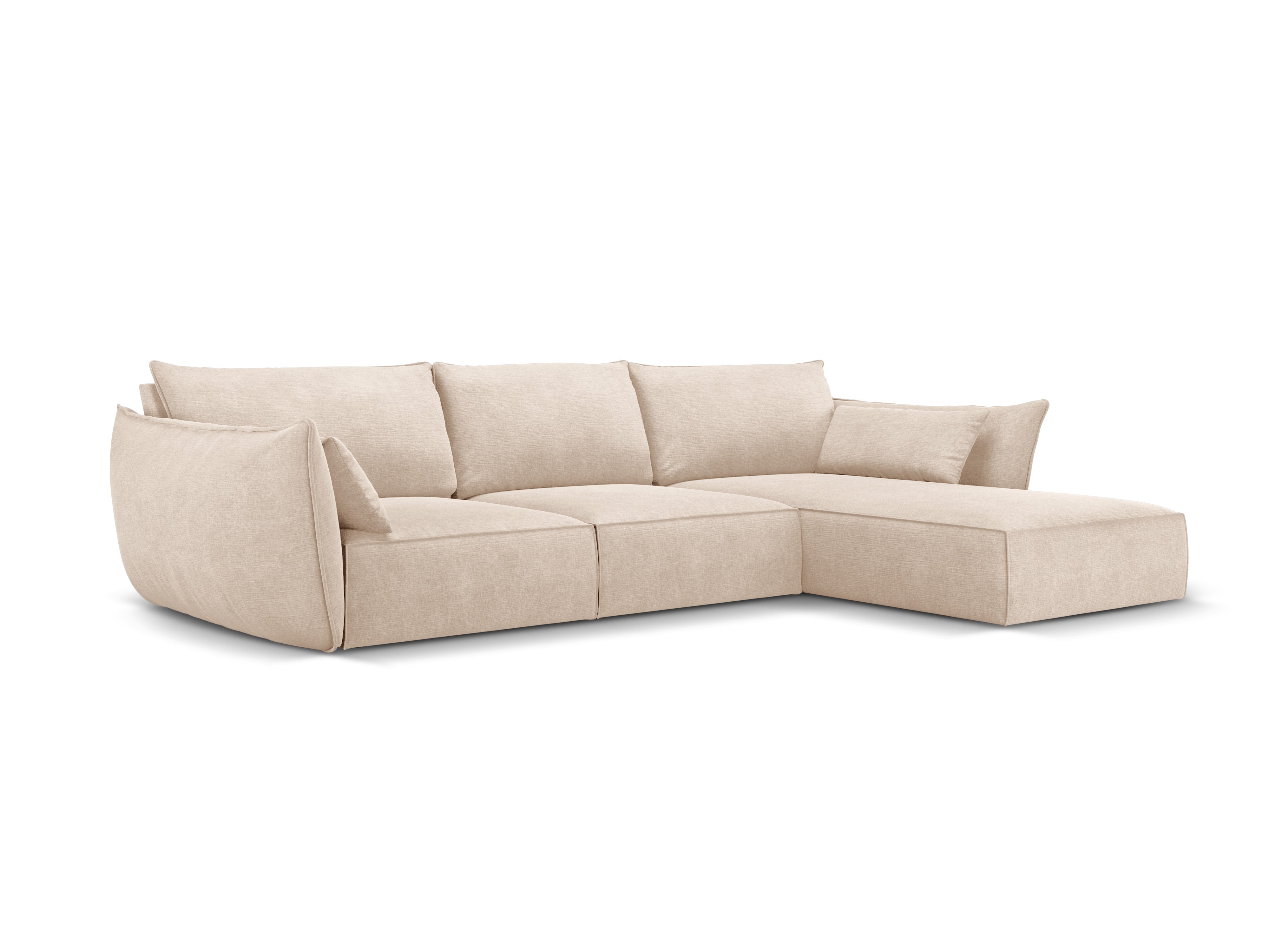 Corner in the SZNIL Fabric Right-handed 4-seater Vanda Beige