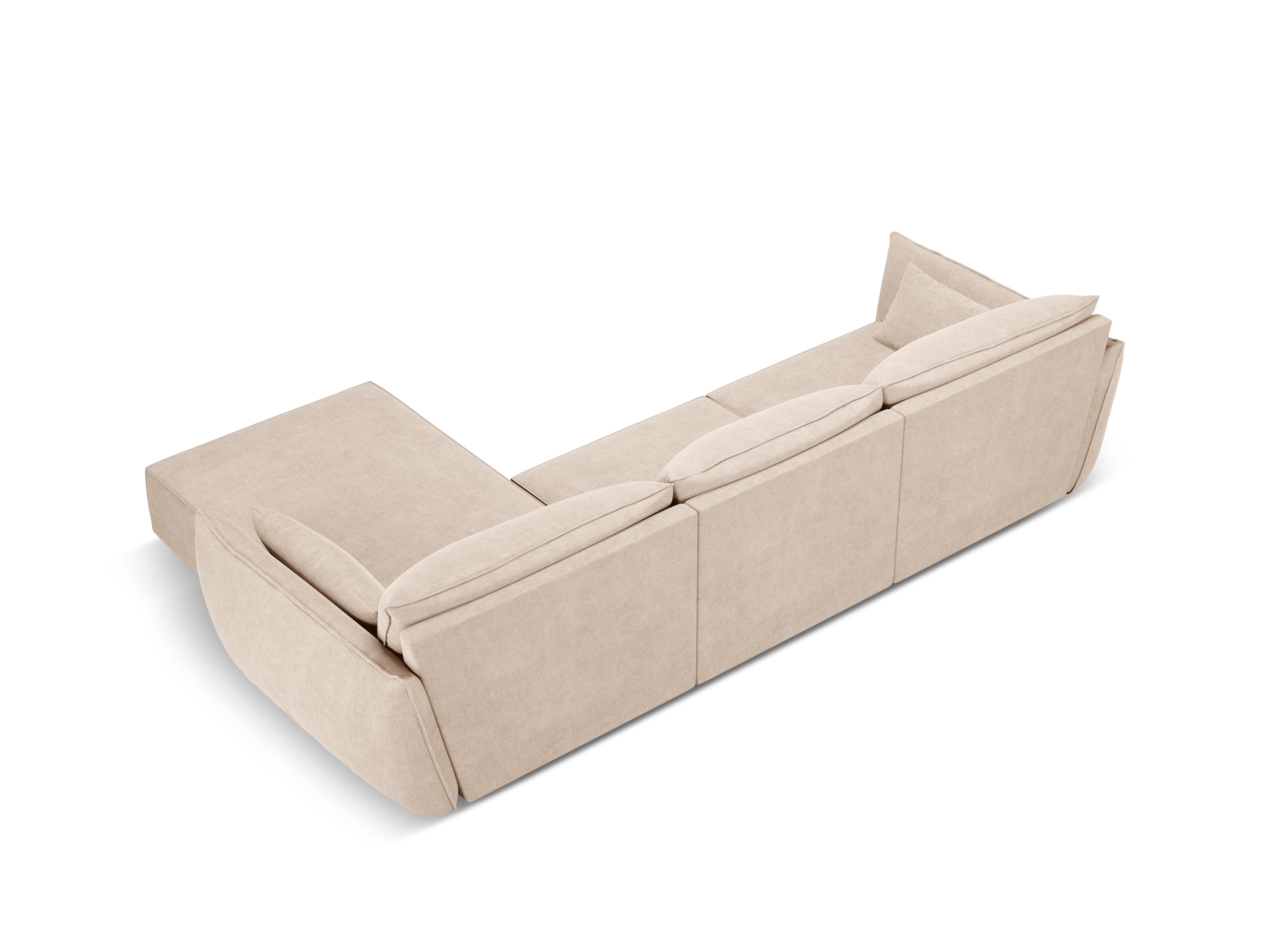 Corner in the SZNIL Fabric Right-handed 4-seater Vanda Beige