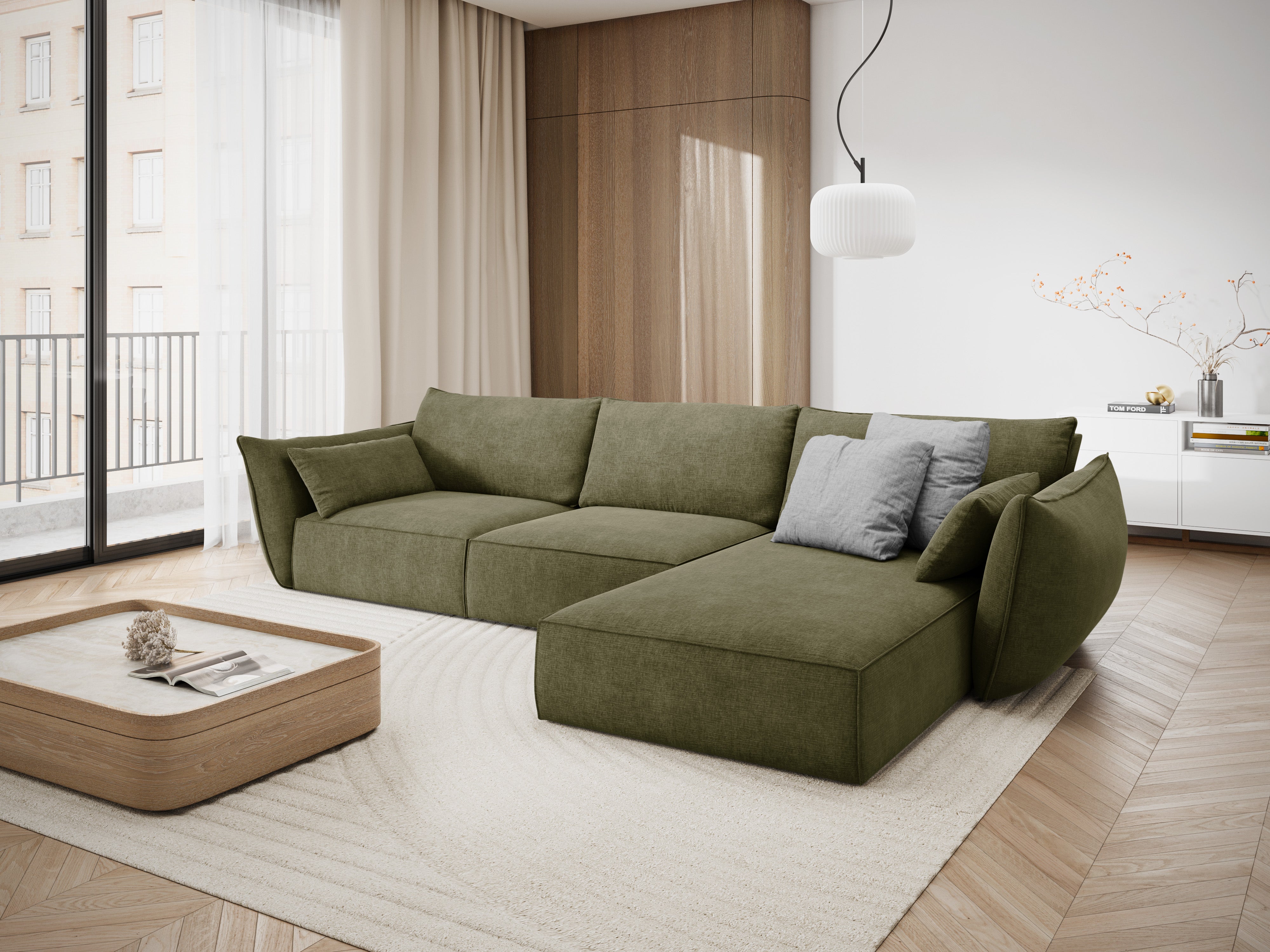 A corner in the szenil fabric right-sided 4-person Vanda Green