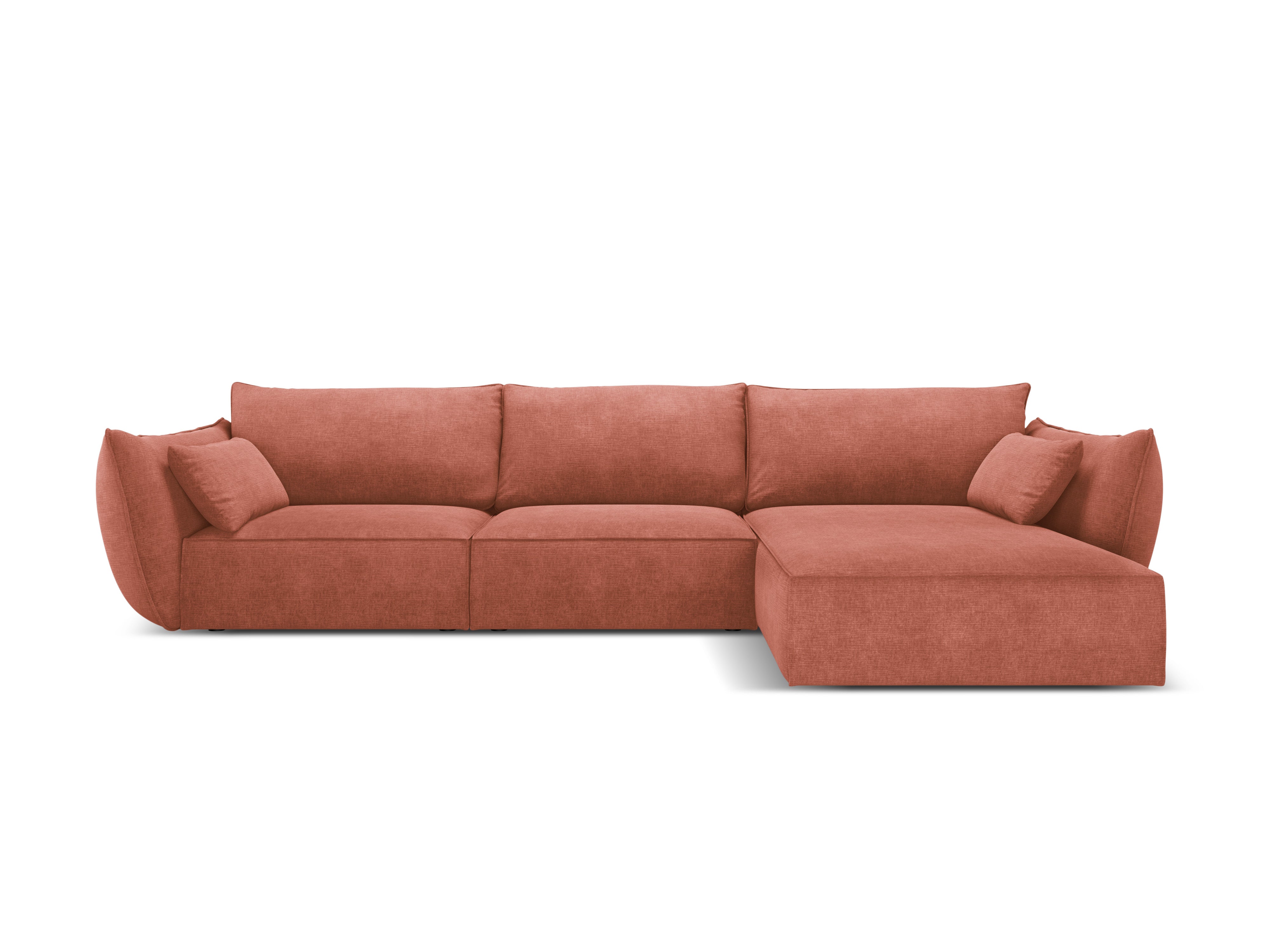 A corner in the szenil fabric right-sided 4-person Vanda Terracotta