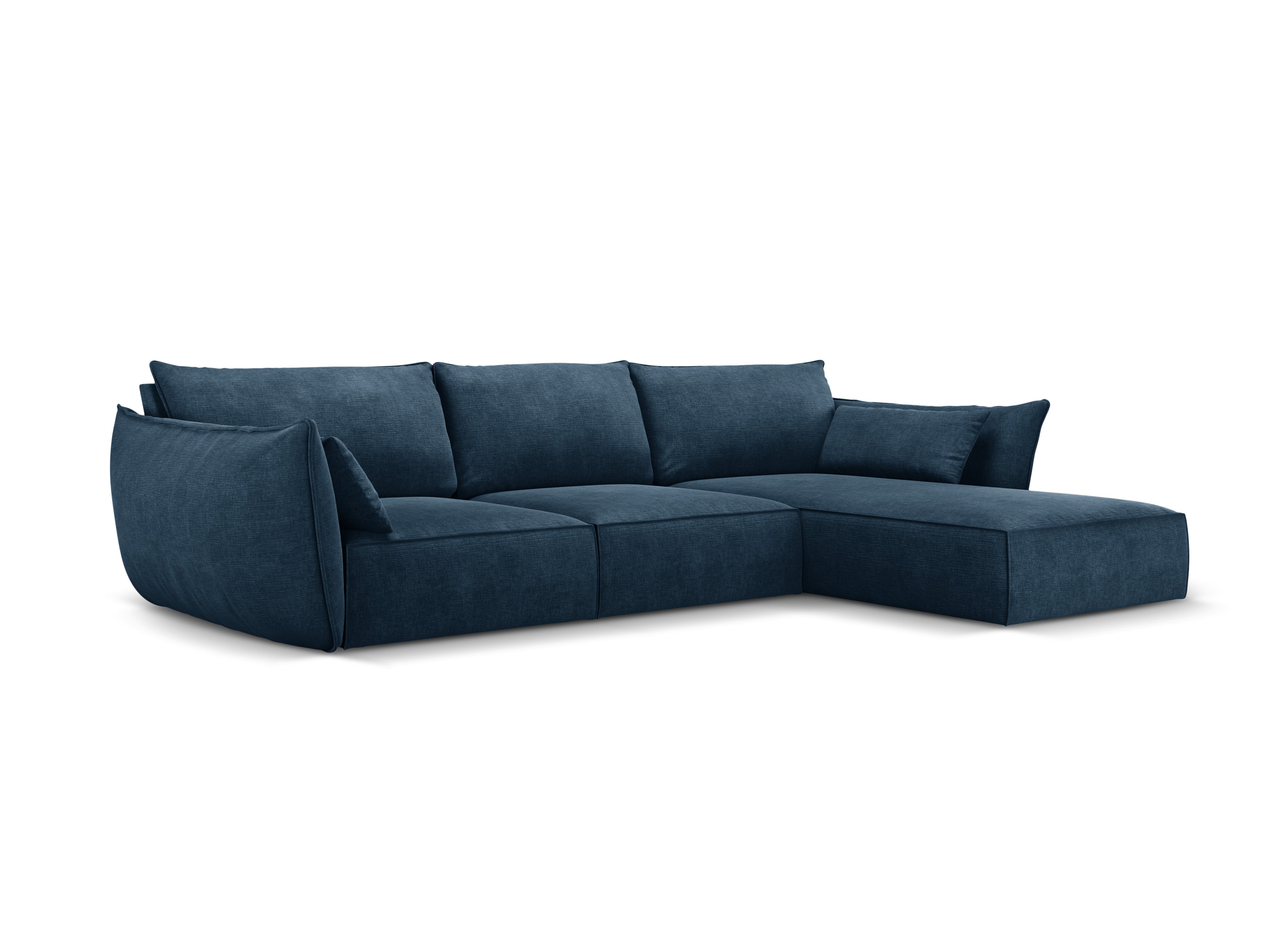 Corner in the Sielilian fabric Right-handed 4-person Vanda Royal Granat