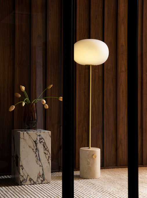 JWDA Floor Lamp Beige Travertine