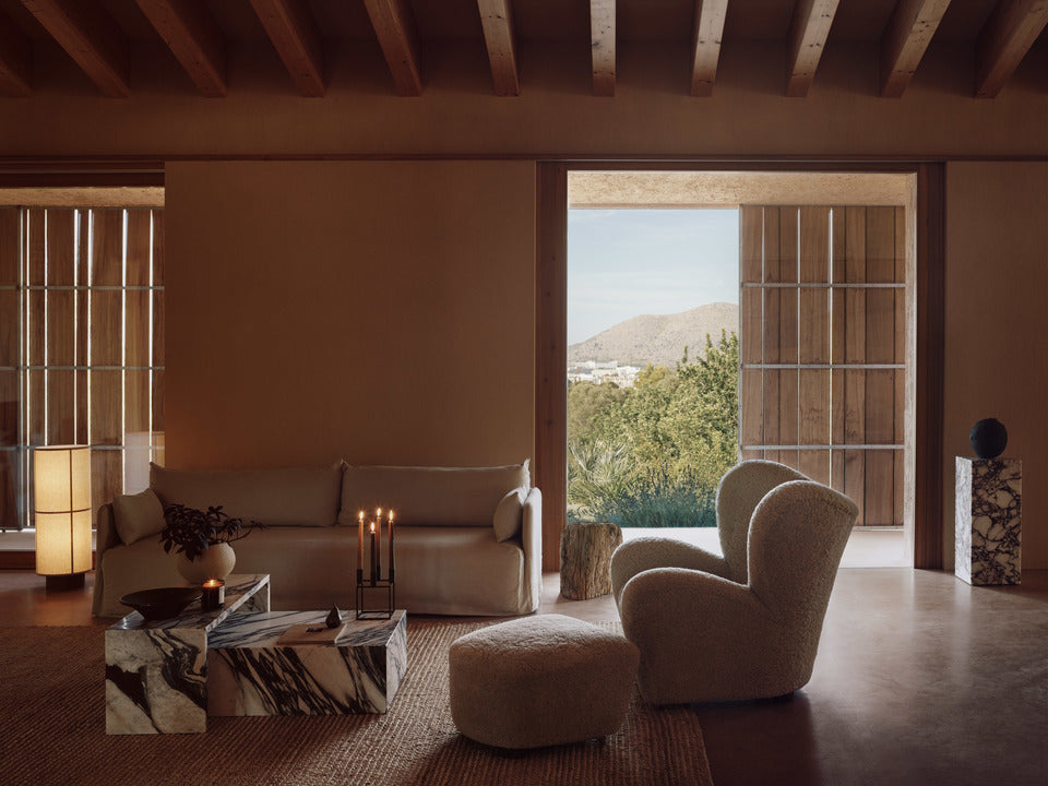3-seater OFFSET sofa cream