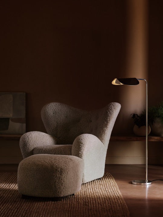 WING floor lamp polished aluminum