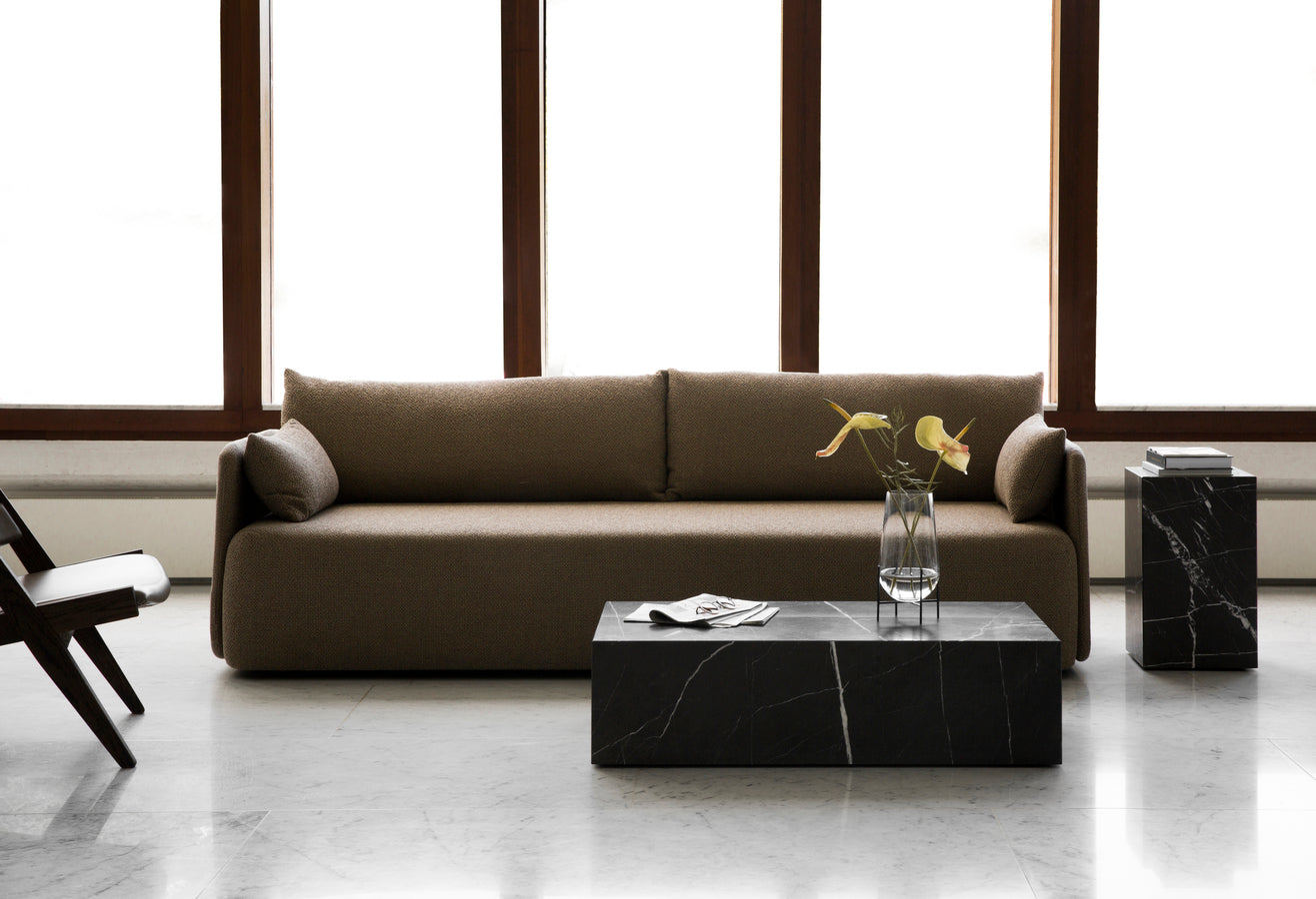 PLINTH Side Table Brown Marble
