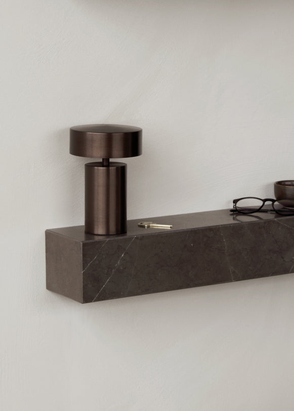 PLINTH Hanging Shelf Brown Marble