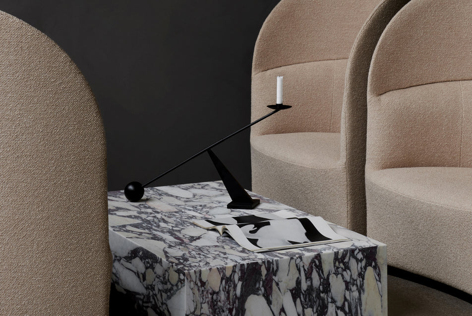Sofa z wysokim oparciem TEAROOM musztardowy
